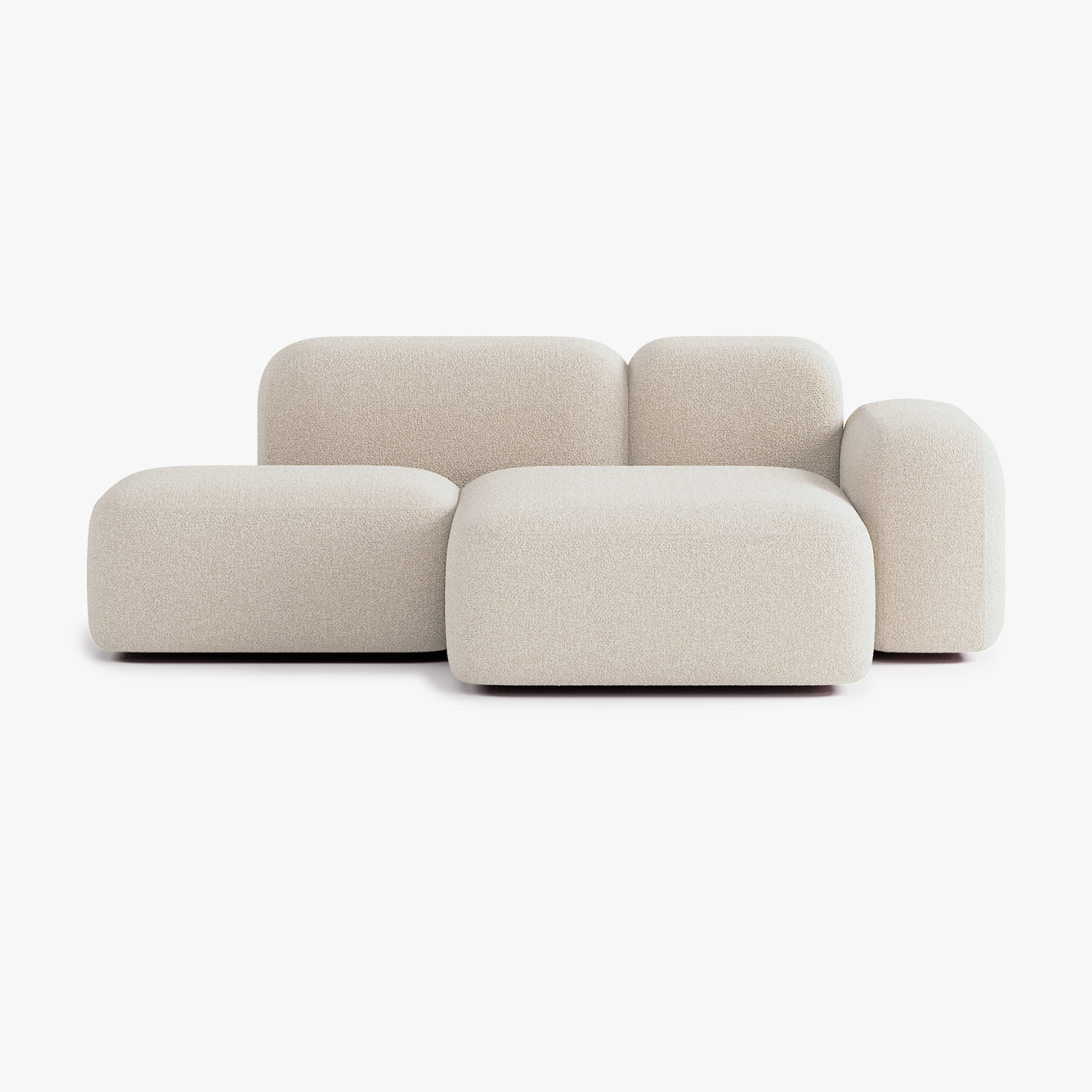 Divano Max, Composizione A18, 2 Posti, Penisola a Destra, Rivestimento E2