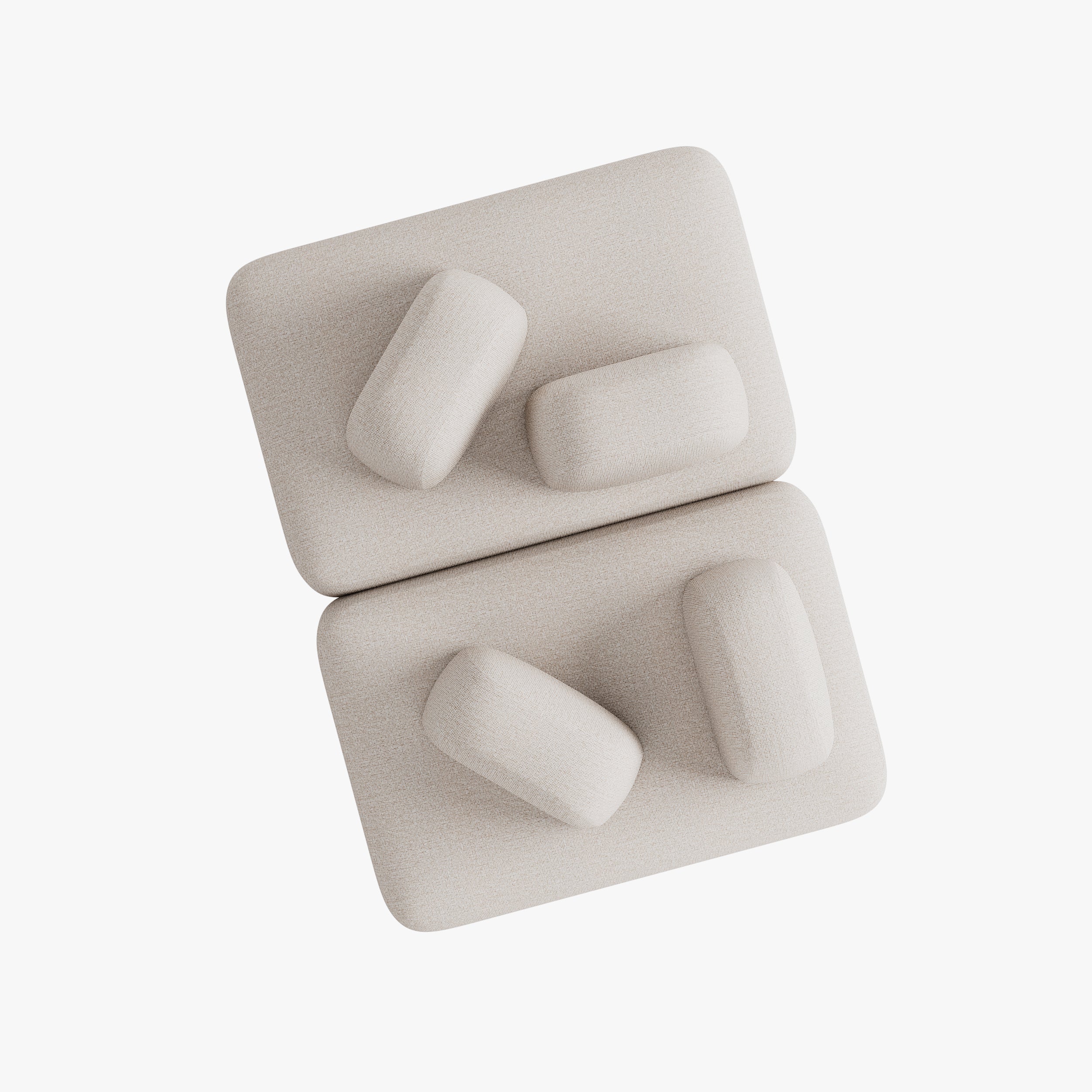 Dan Sofa, Composition D5, 6 Seats, Upholstery S12