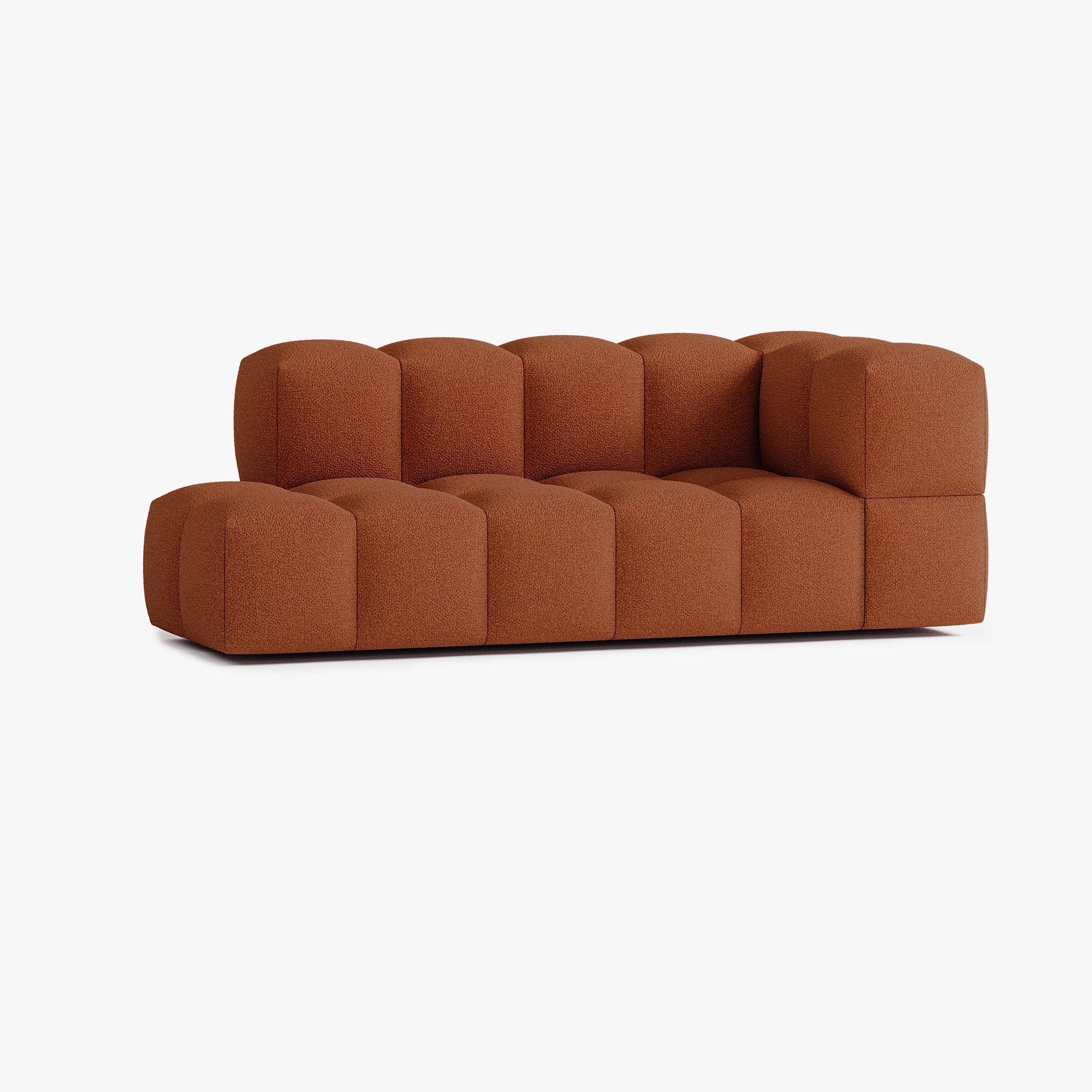 Sofa Leo, Zusammenstellung L4, 4 Plätze, Armlehne rechts, Bezug E10