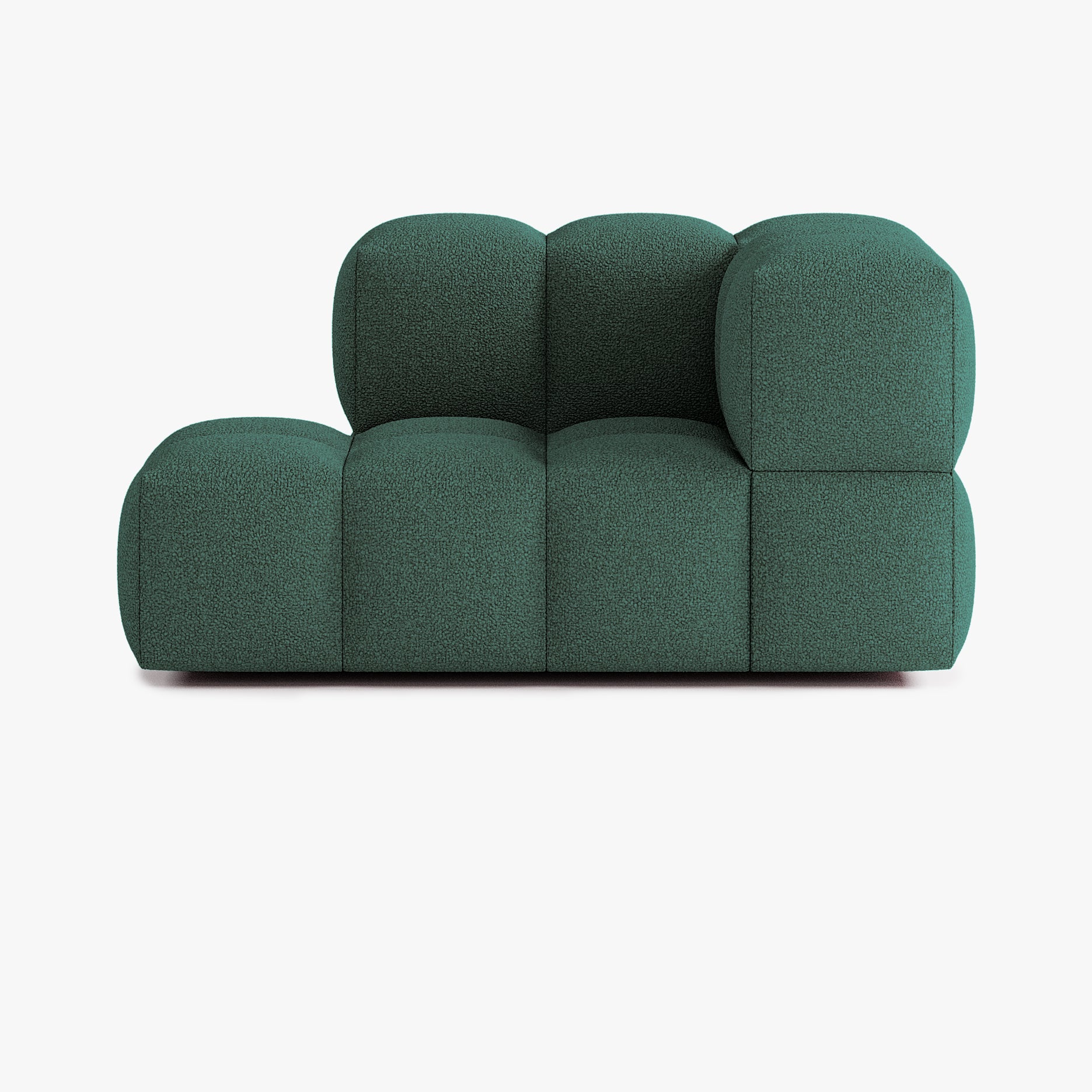 Divano Leo, Composizione L4, 2 Posti, Bracciolo a Destra, Rivestimento E12