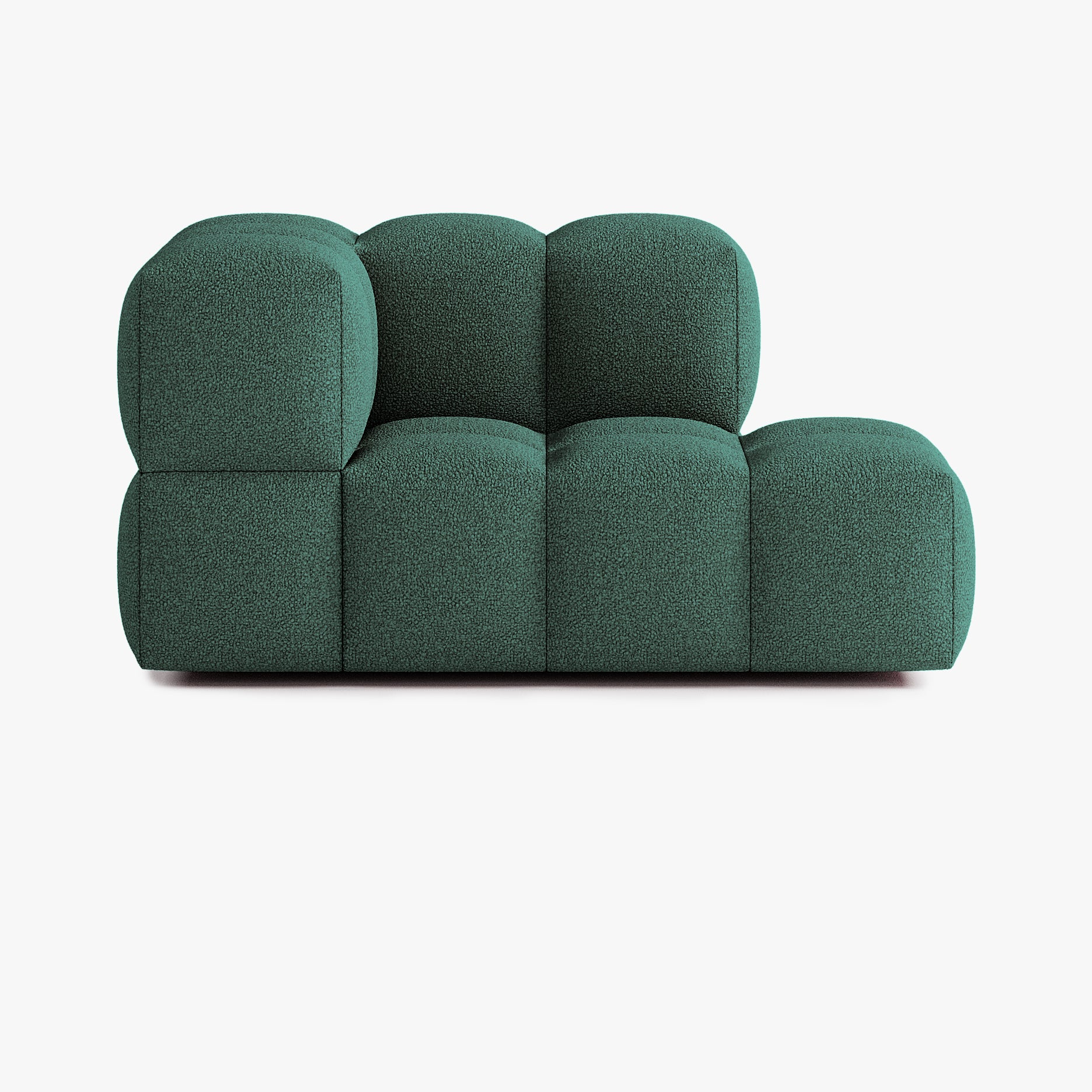 Sofa Leo, Zusammenstellung L4, 2 Sitzplätze, Armlehne links, Bezug E12