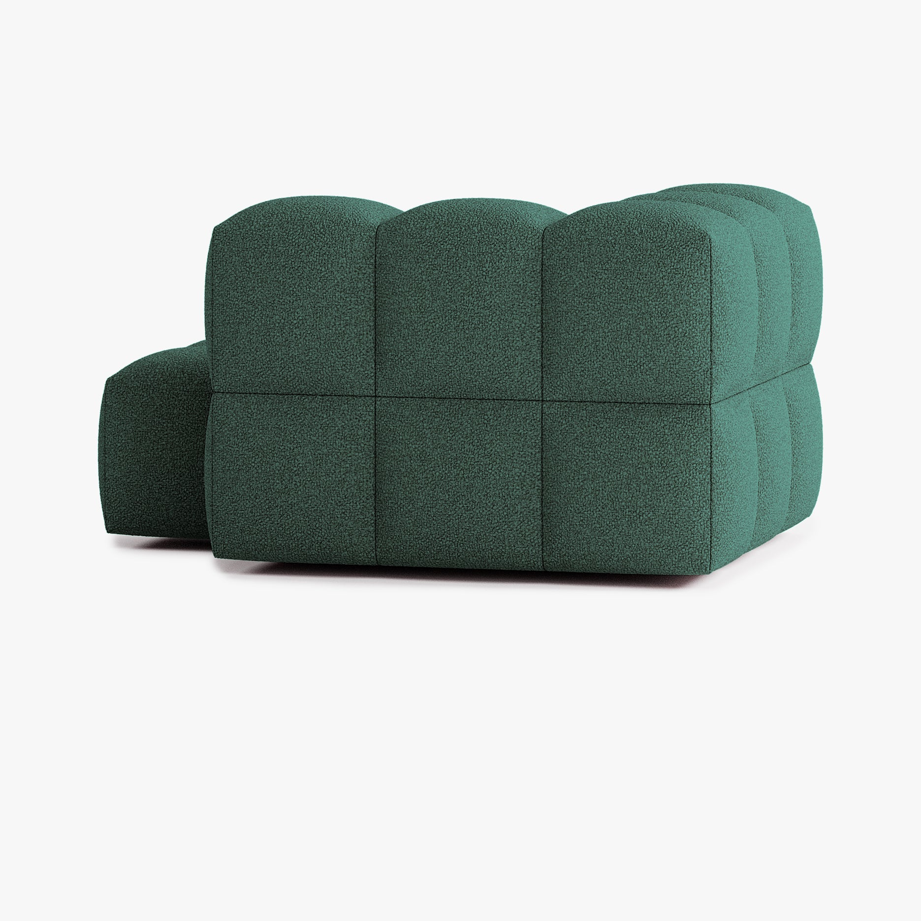 Sofa Leo, Zusammenstellung L4, 2 Sitzplätze, Armlehne links, Bezug E12