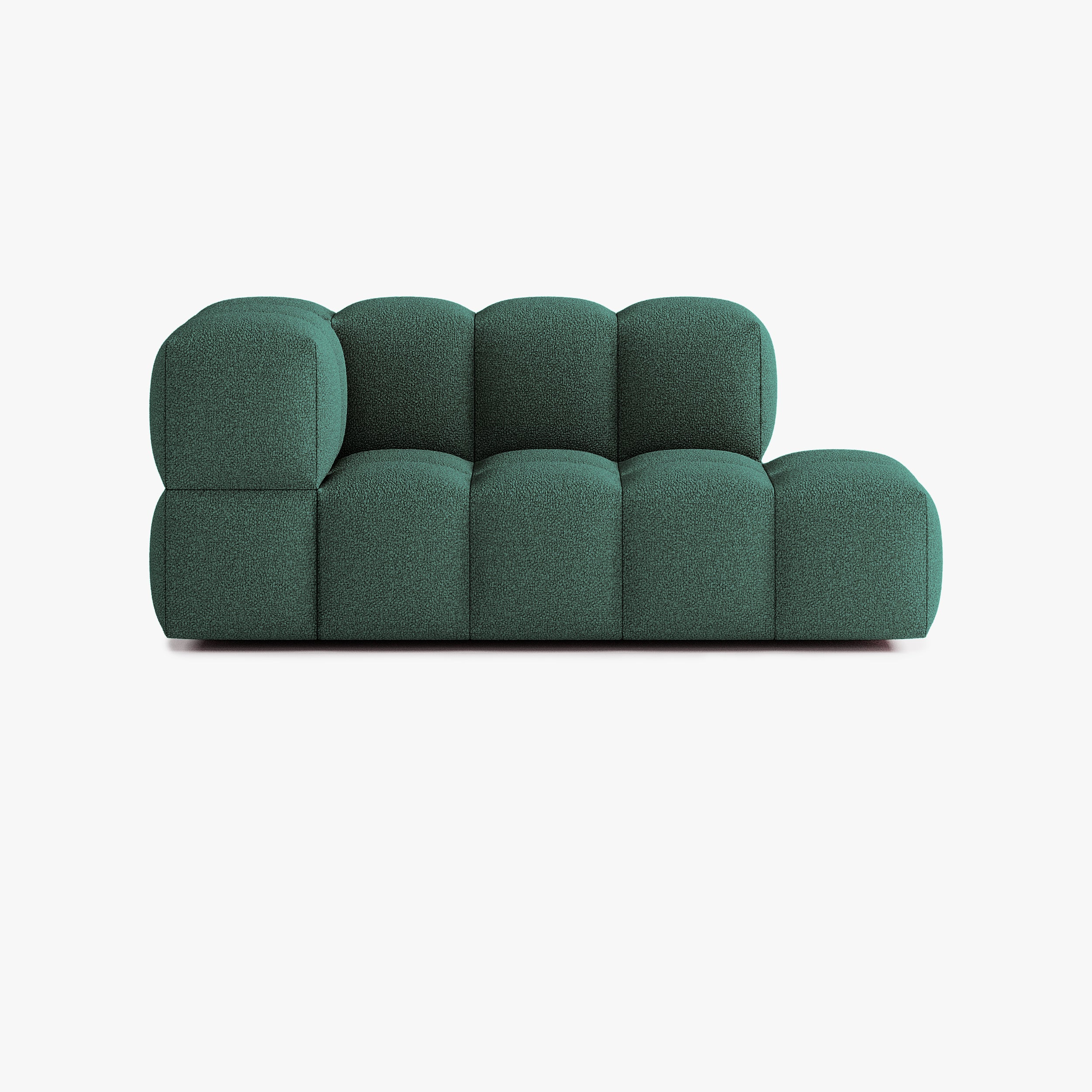 Sofa Leo, Zusammenstellung L4, 3 Sitzplätze, Armlehne links, Bezug E12