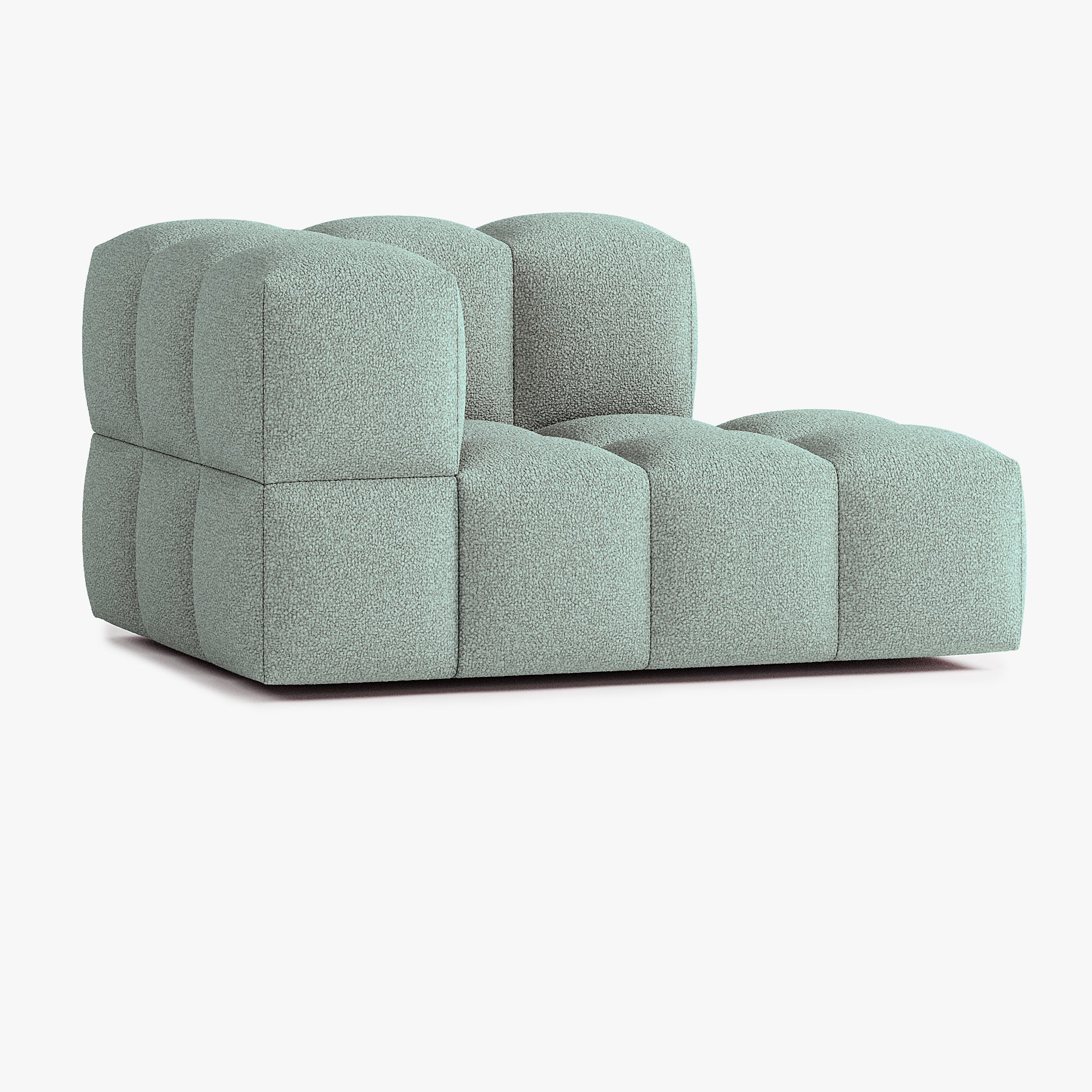 Sofa Leo, Zusammenstellung L4, 2 Sitzplätze, Armlehne links, Bezug E13