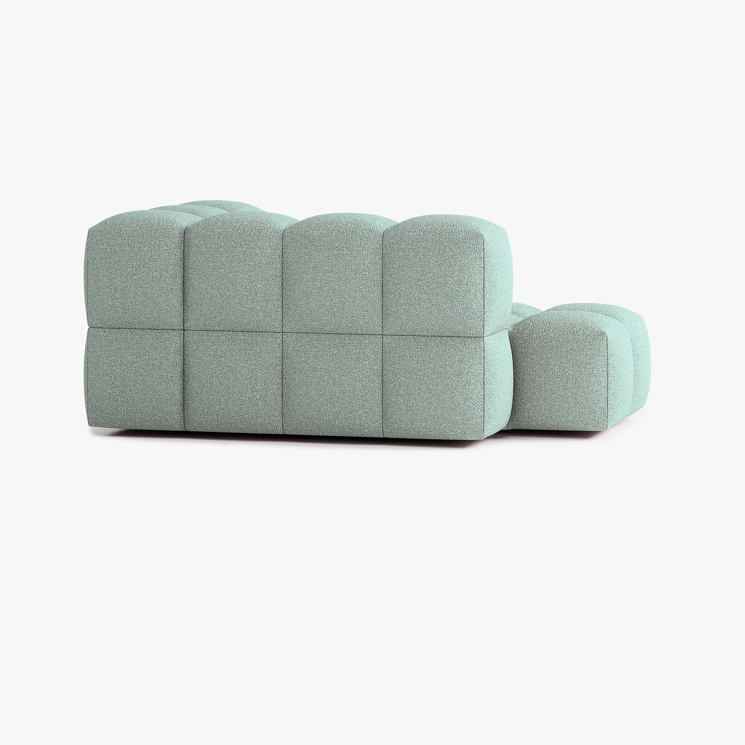 Leo Sofa, Composition L4, 3 Seats, Right Armrest, Upholstery E13