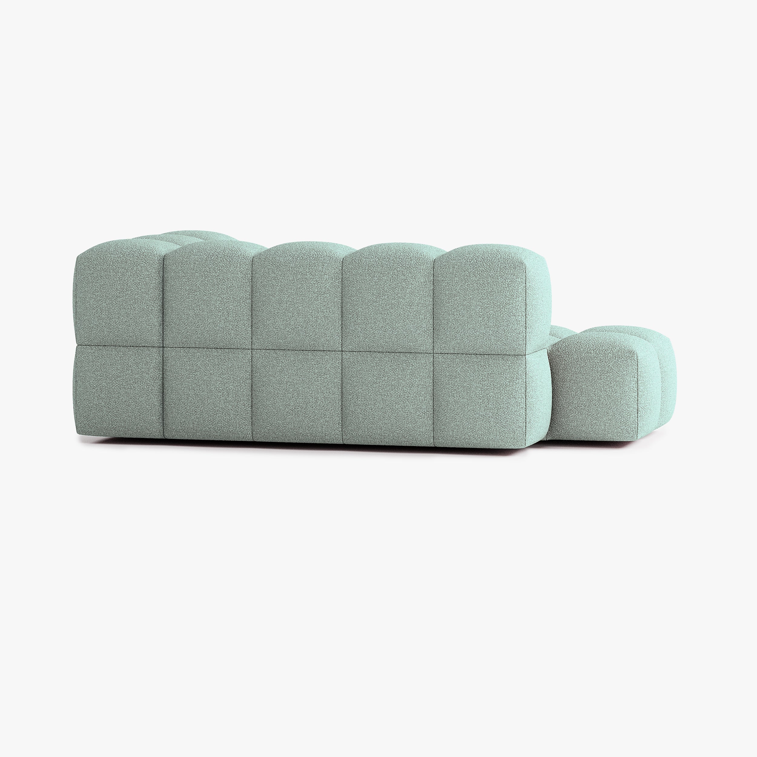 Leo Sofa, Composition L4, 4 Seats, Right Armrest, Upholstery E13