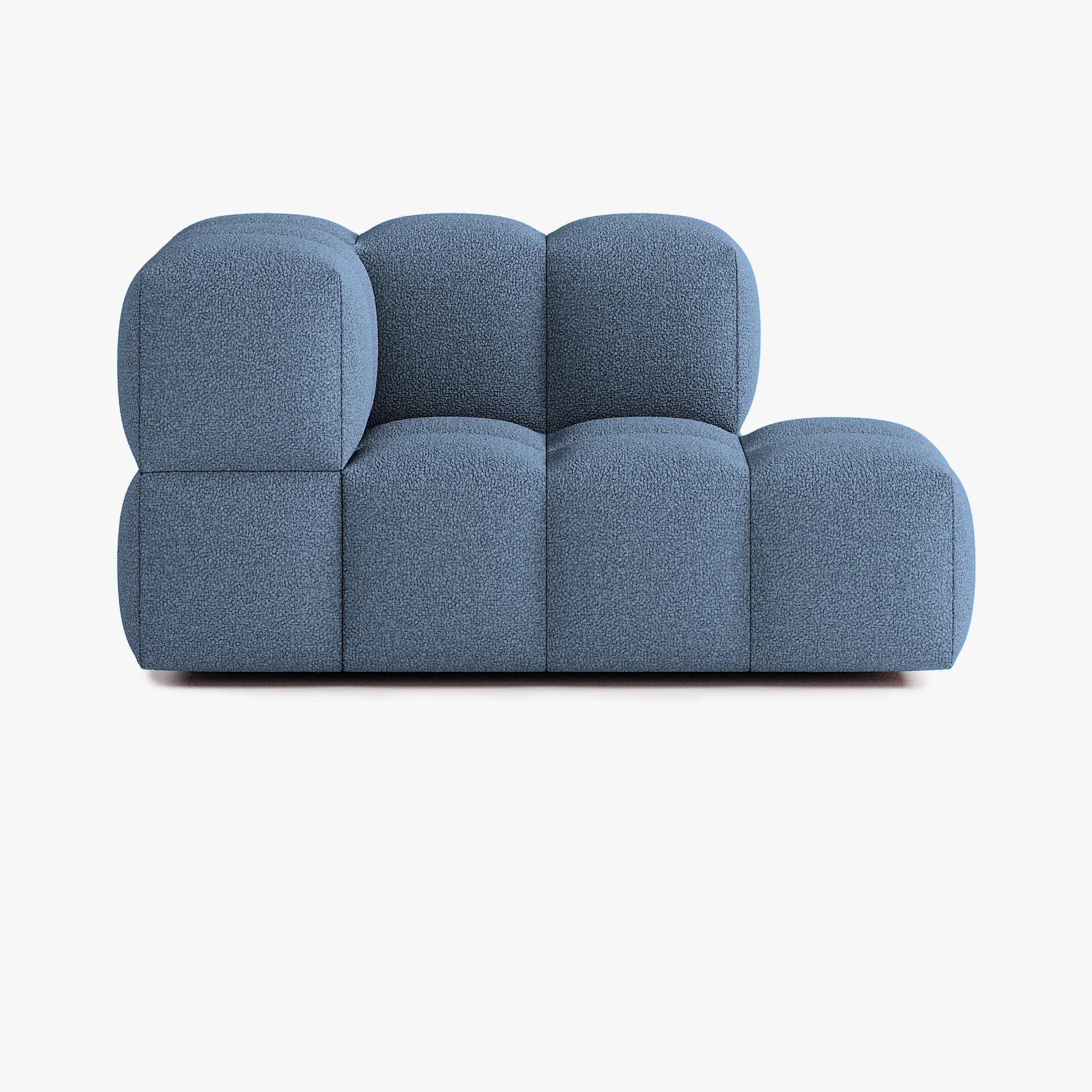 Sofa Leo, Zusammenstellung L4, 2 Sitzplätze, Armlehne links, Bezug E15