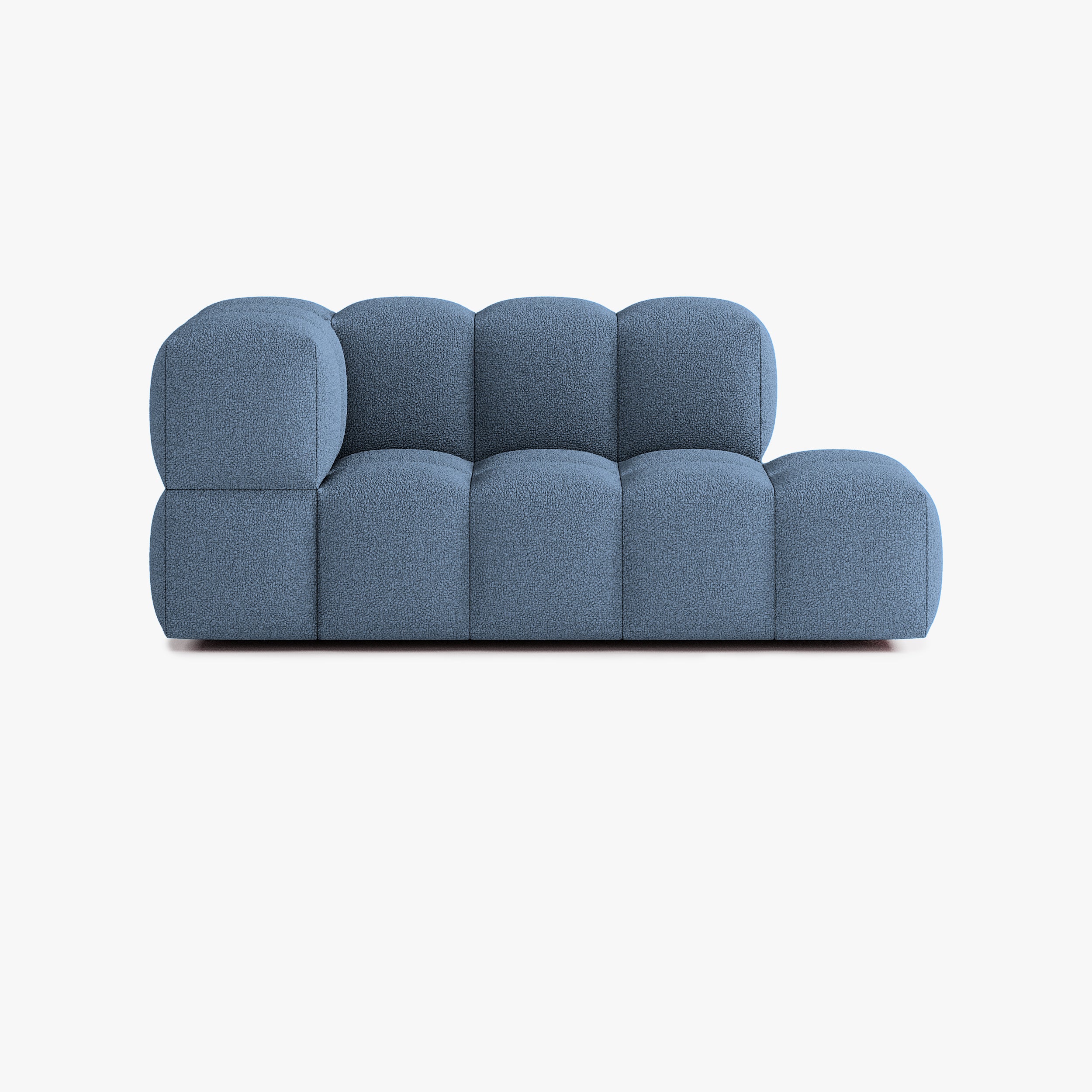 Divano Leo, Composizione L4, 3 Posti, Bracciolo a Sinistra, Rivestimento E15