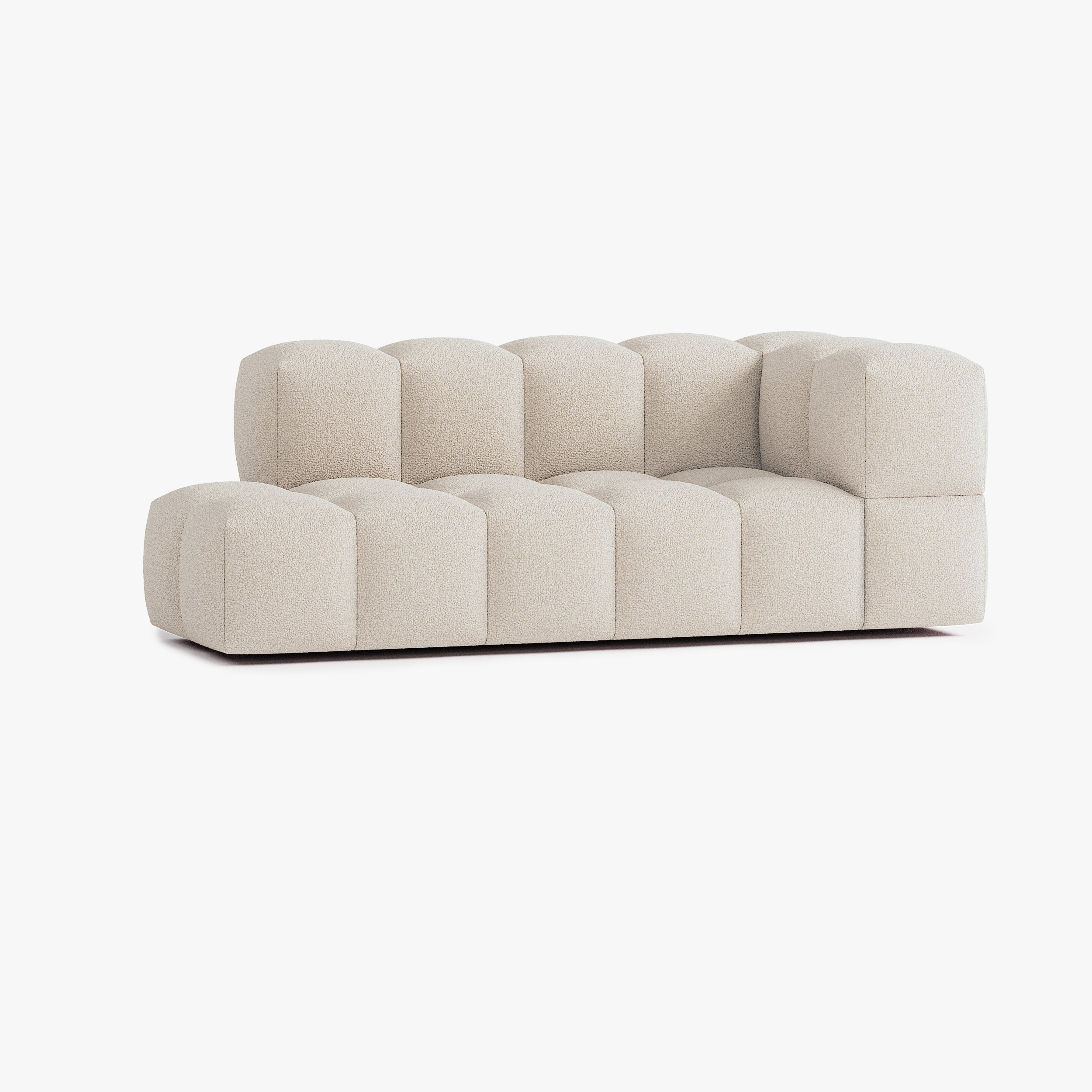 Sofa Leo, Zusammenstellung L4, 4 Plätze, Armlehne rechts, Bezug E2
