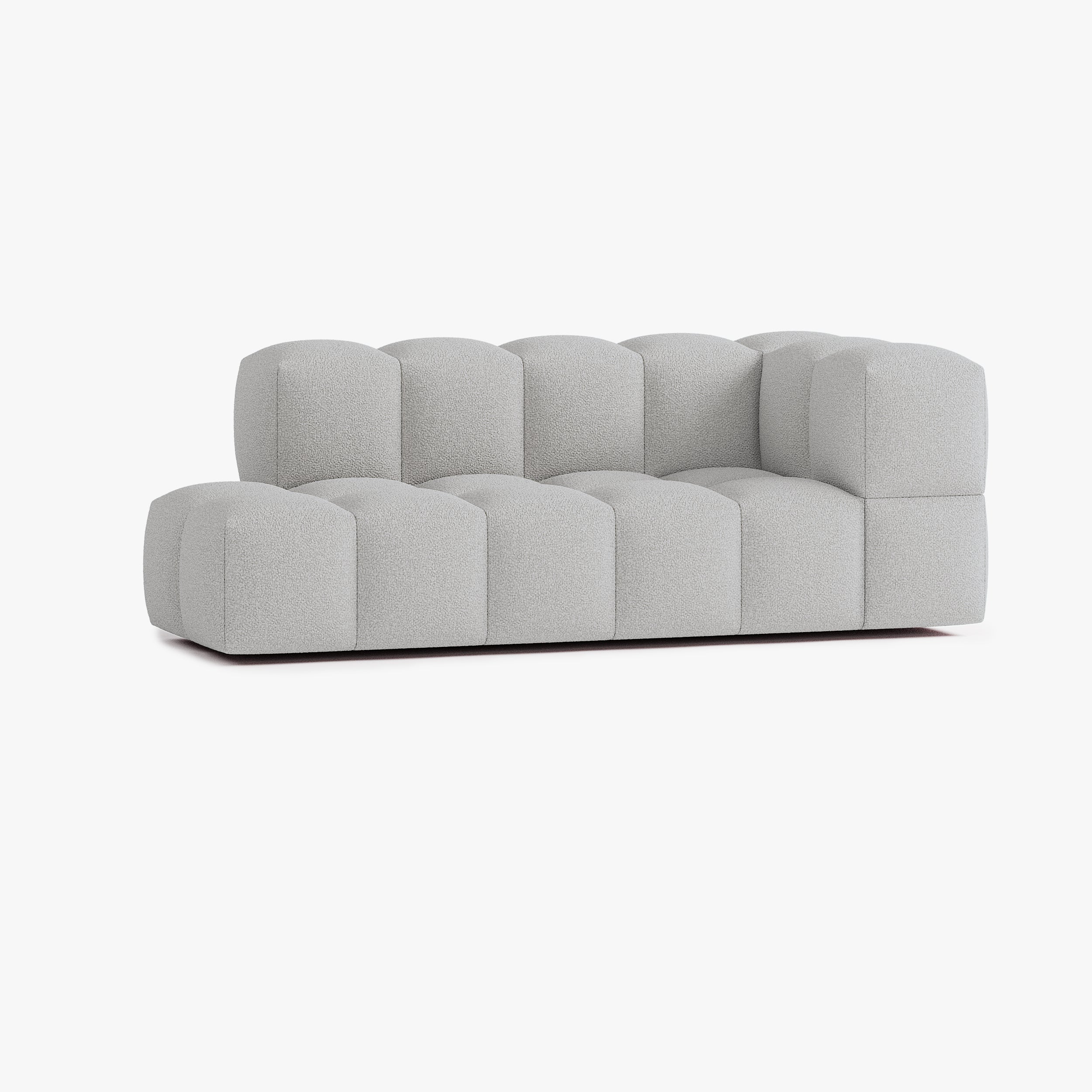 Sofa Leo, Zusammenstellung L4, 4 Plätze, Armlehne rechts, Bezug E7