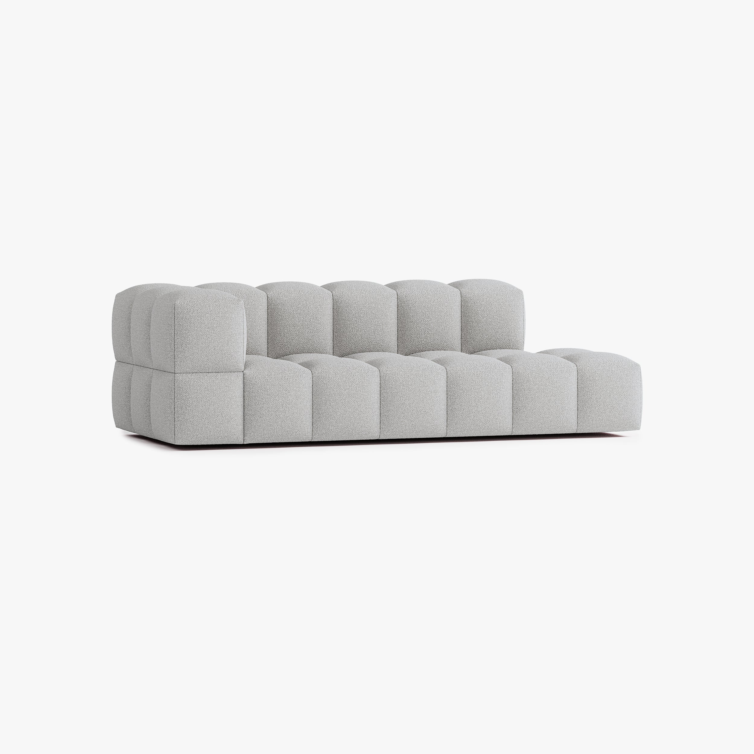 Sofa Leo, Komposition L4, 5 Plätze, Armlehne links, Bezug E7