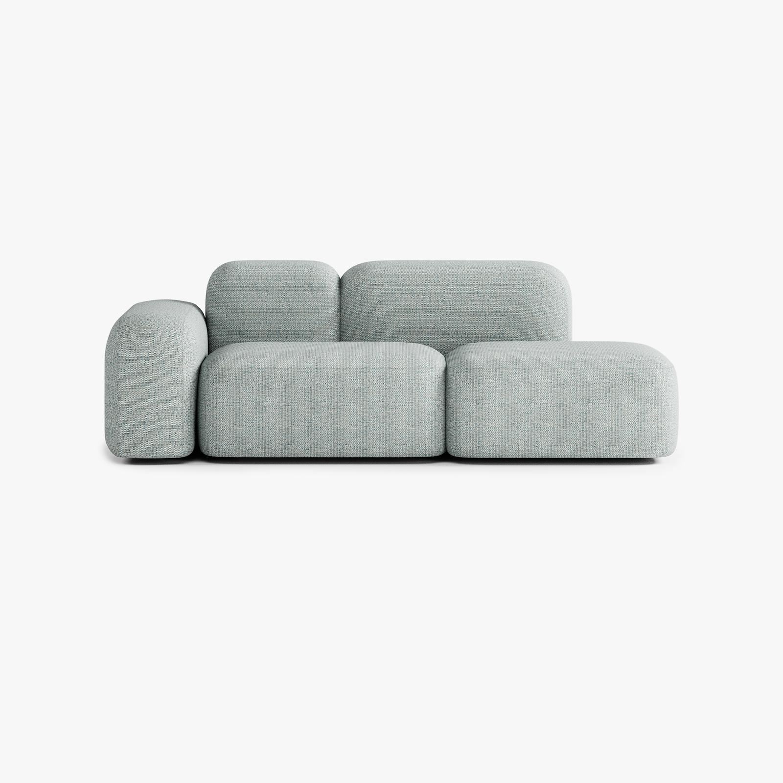 Max Sofa, Composition A19, 2 Seats, Left Armrest, Upholstery V4