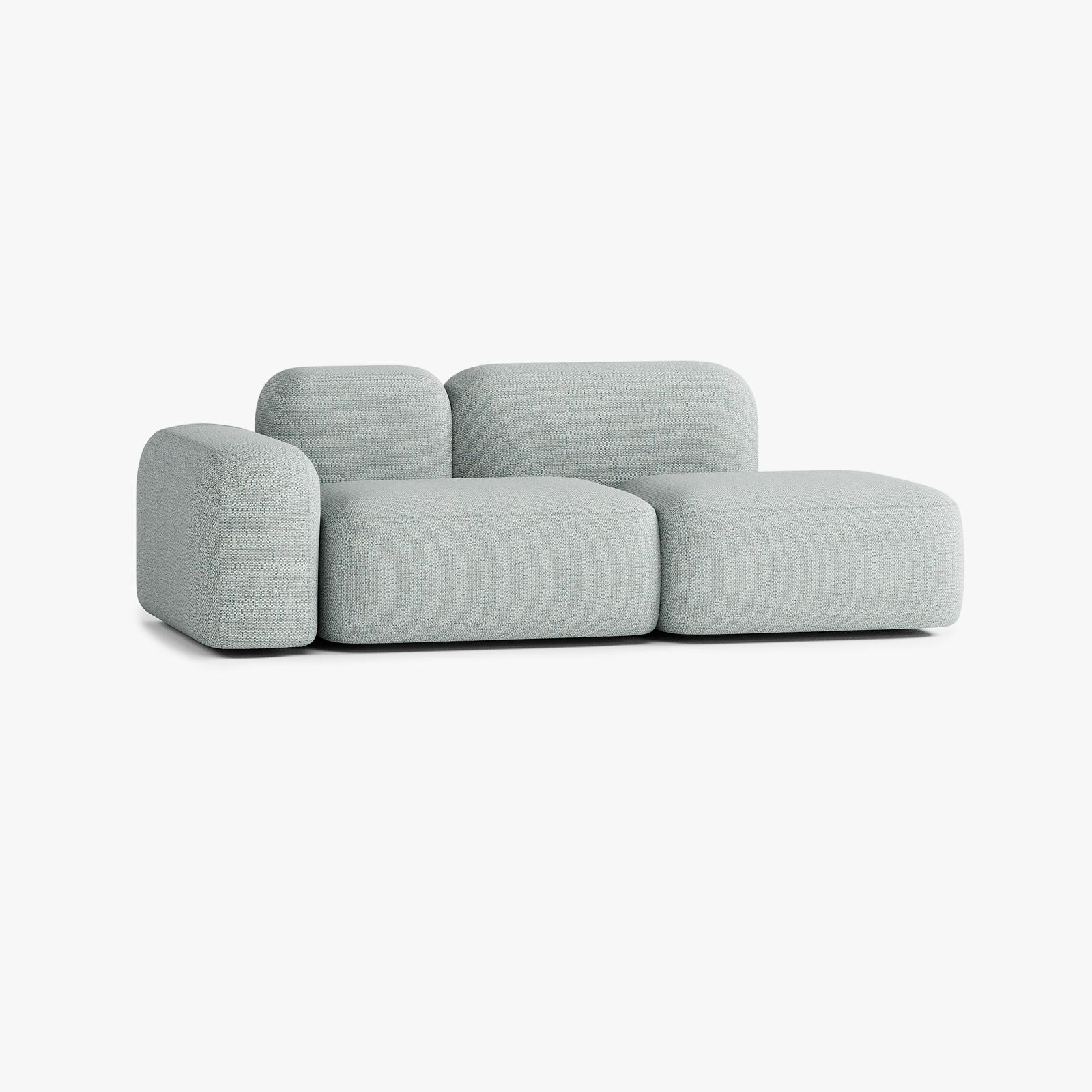 Max Sofa, Composition A19, 2 Seats, Left Armrest, Upholstery V4