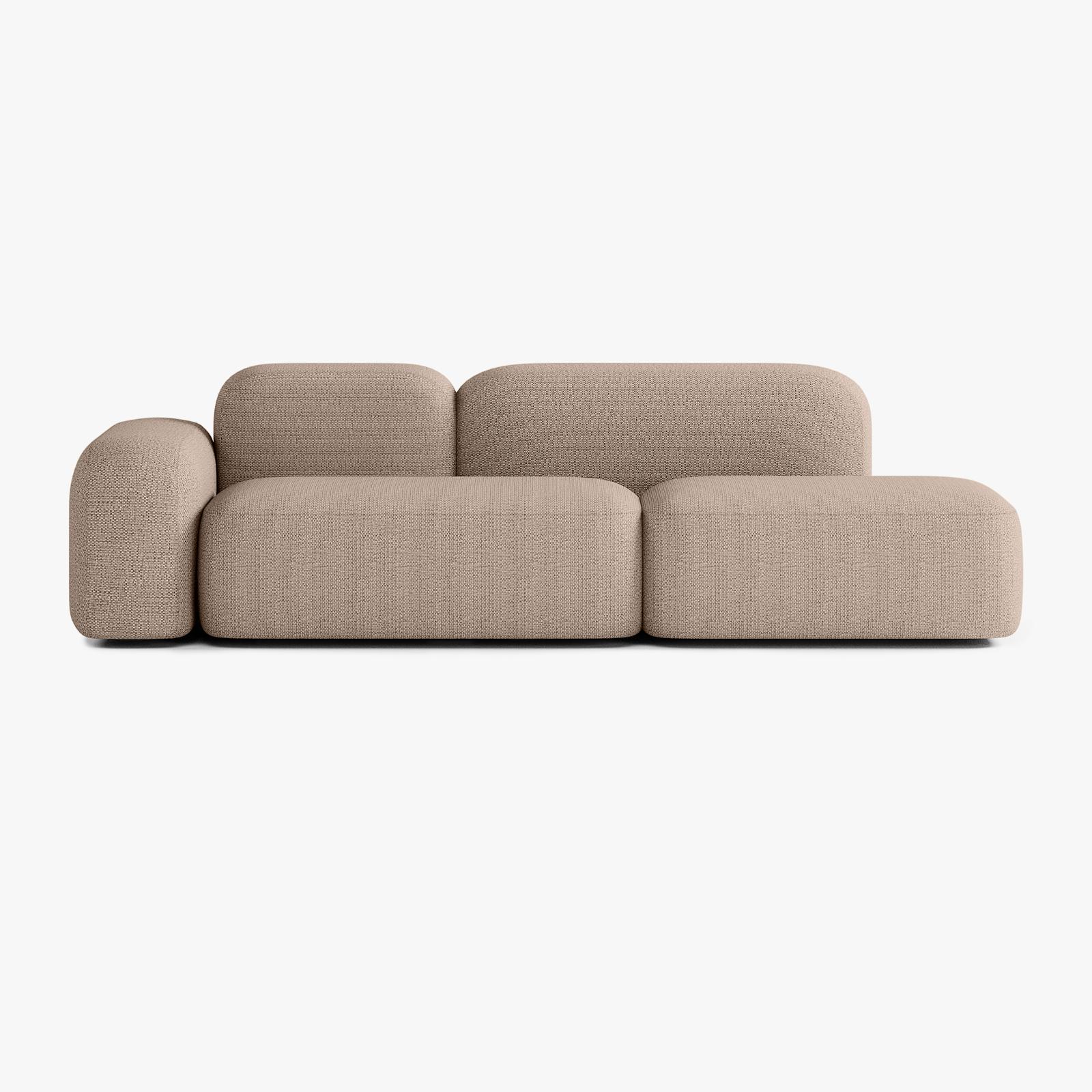 Max Sofa, Composition A19, 3 Seats, Left Armrest, Upholstery V3
