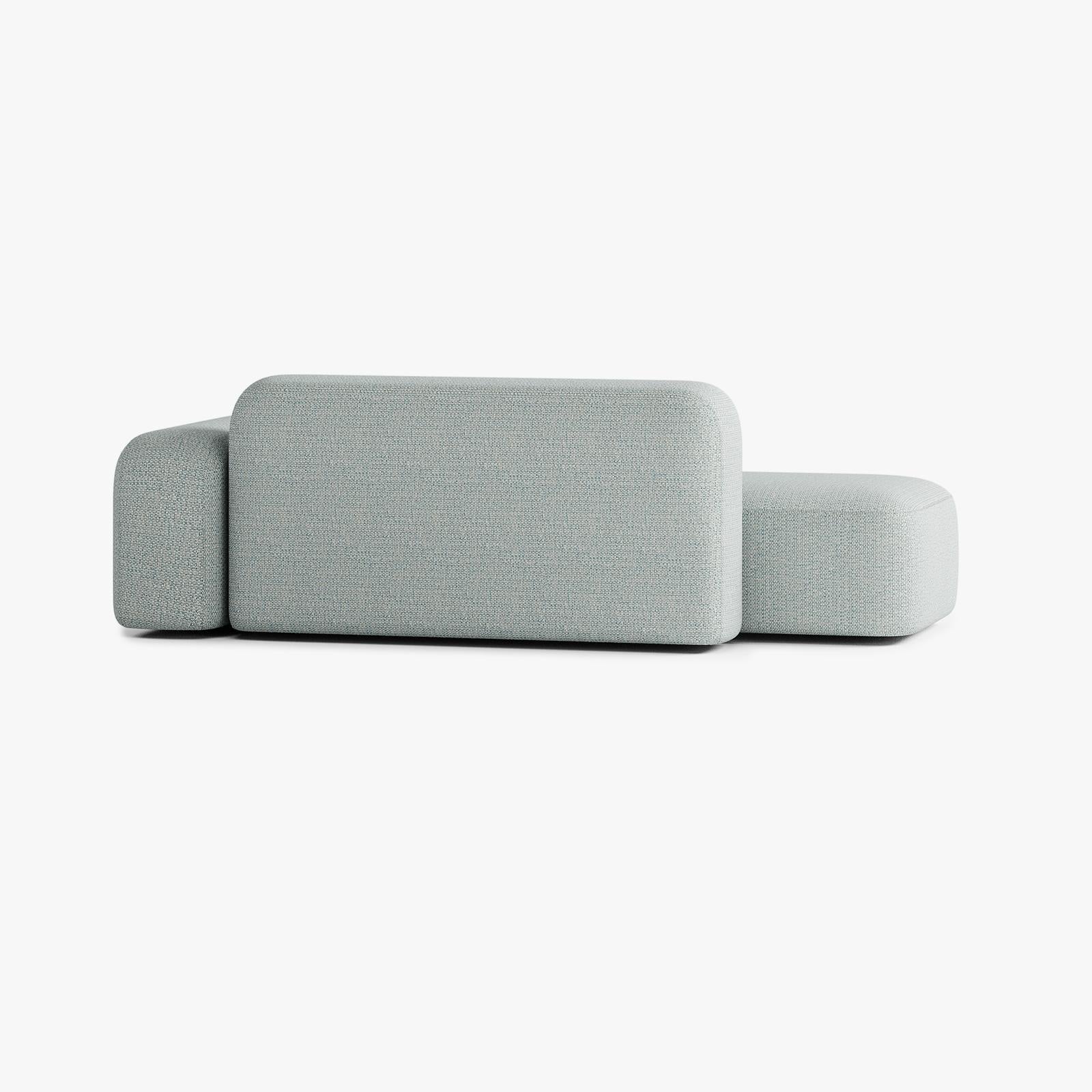 Sofa Max, Zusammenstellung A12, 3 Plätze, Armlehne rechts, Bezug V4