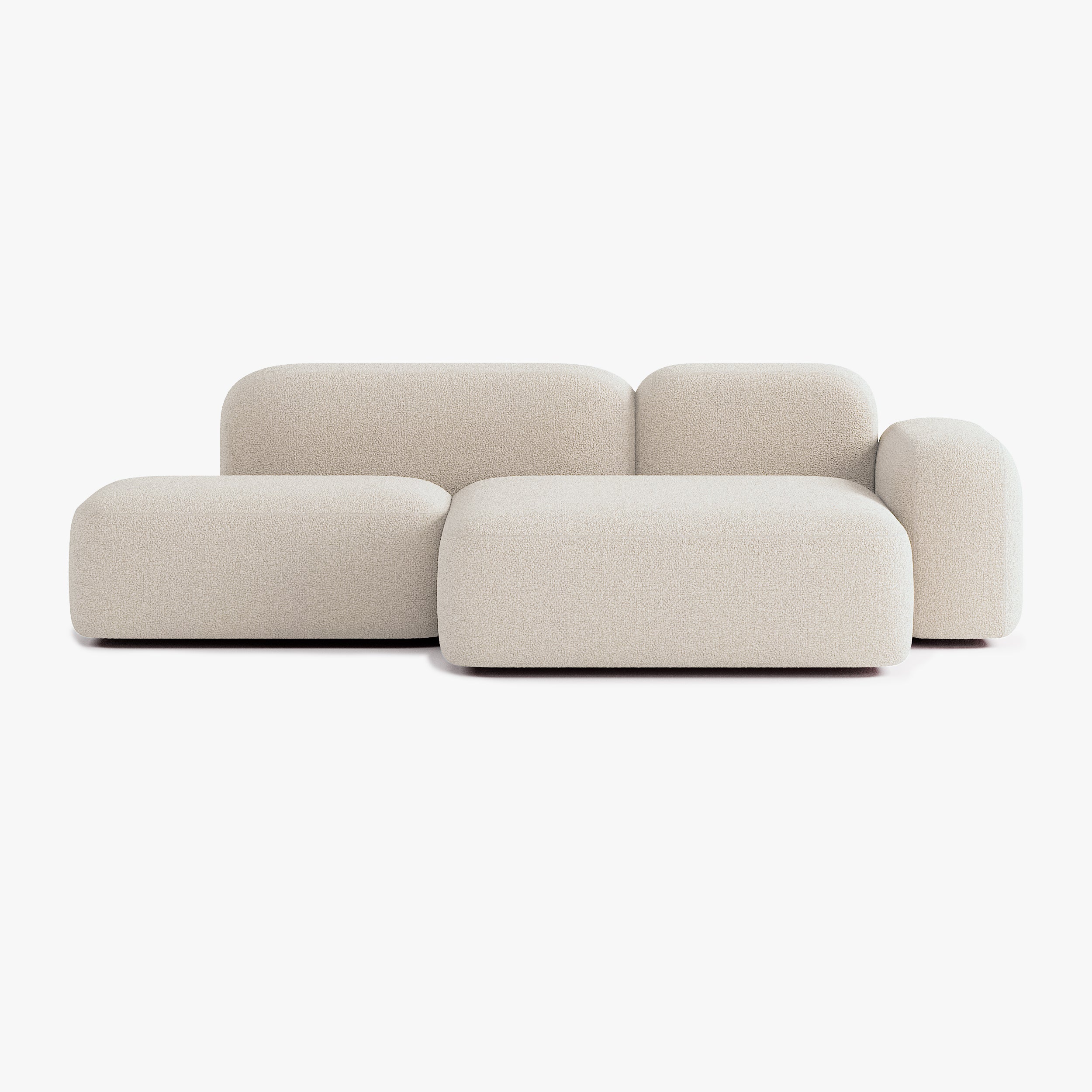 Divano Max, Composizione A18, 3 Posti, Penisola a Destra, Rivestimento E2