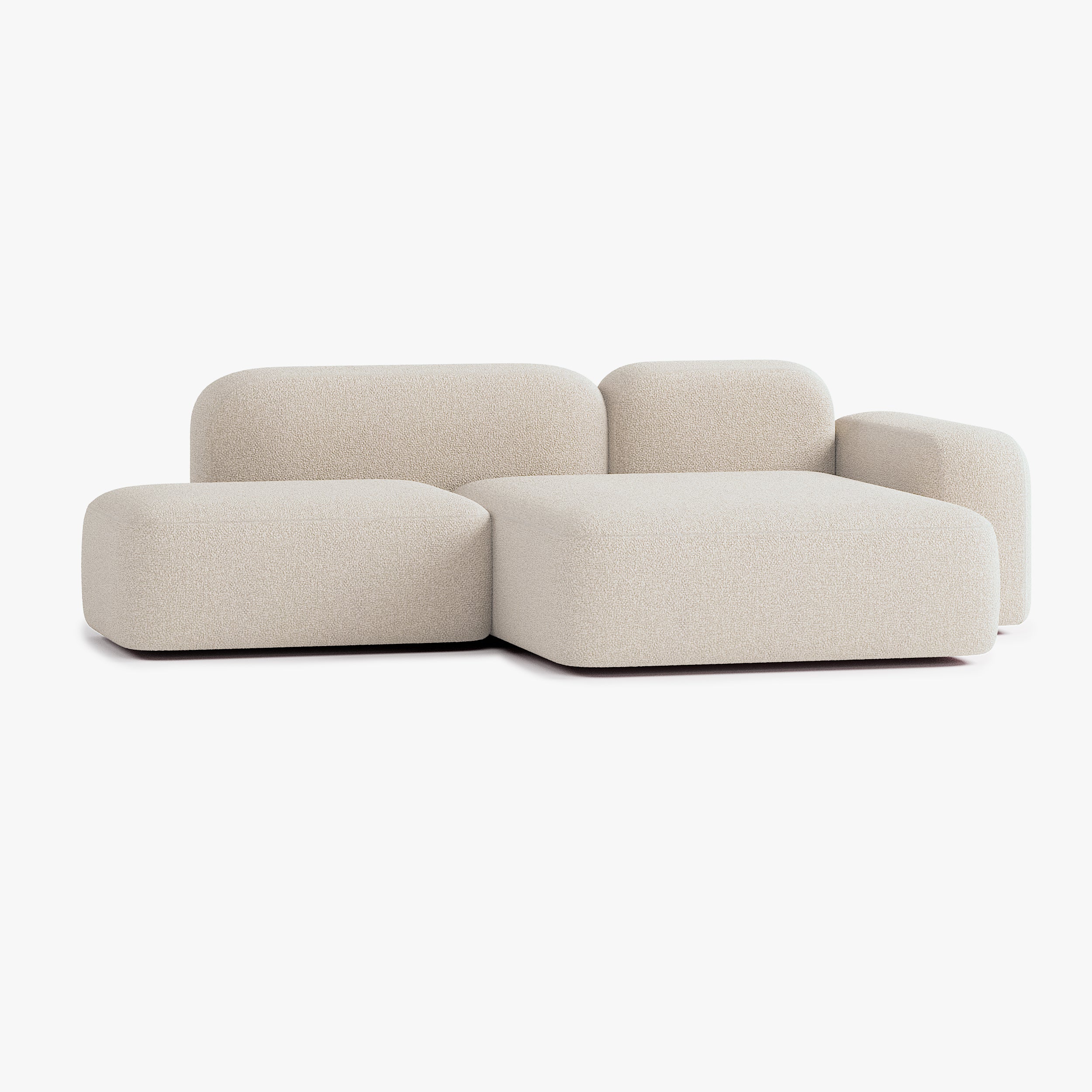 Divano Max, Composizione A18, 3 Posti, Penisola a Destra, Rivestimento E2