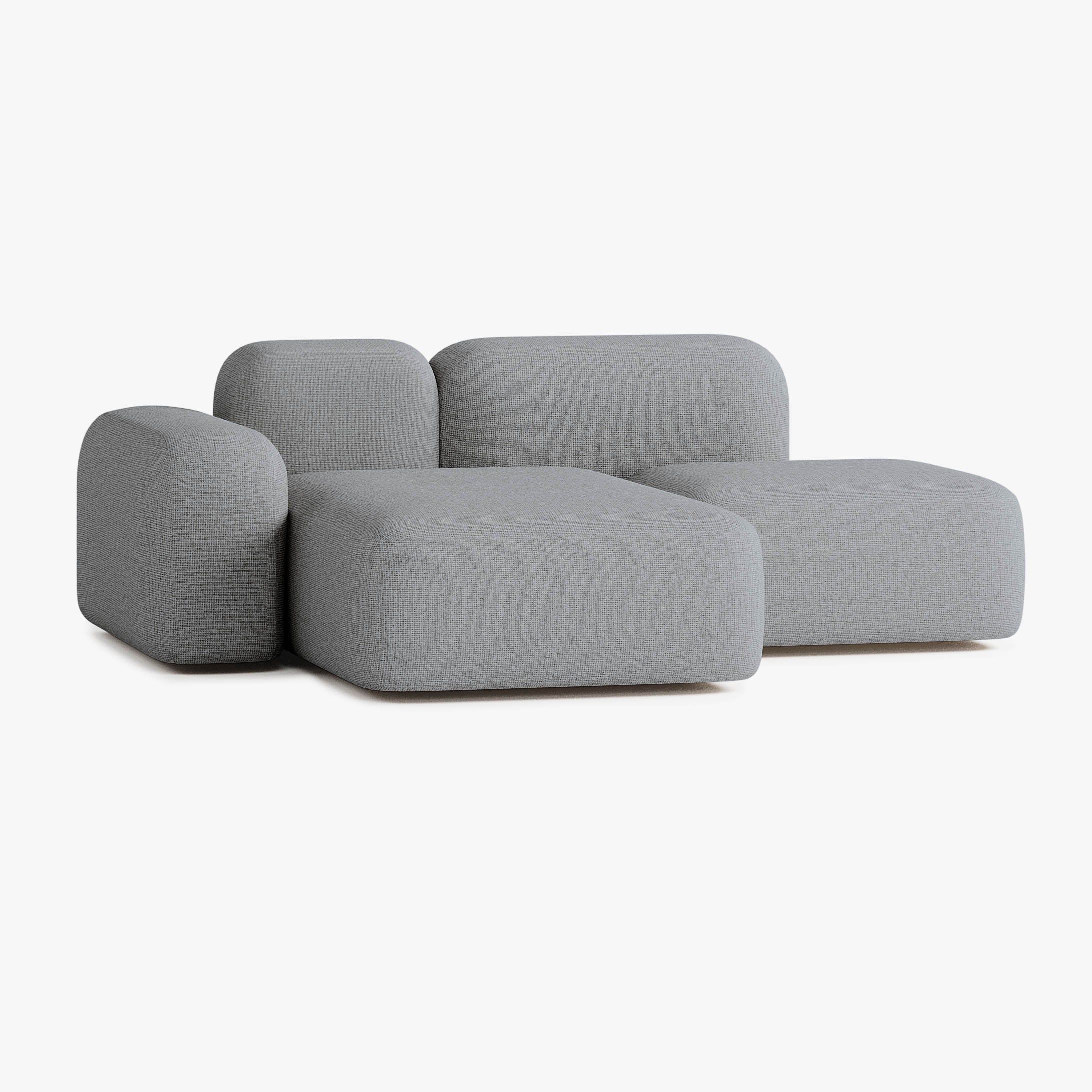 Sofa Max, Zusammenstellung A18, 2-Sitzer, Chaiselongue links, Bezug S13