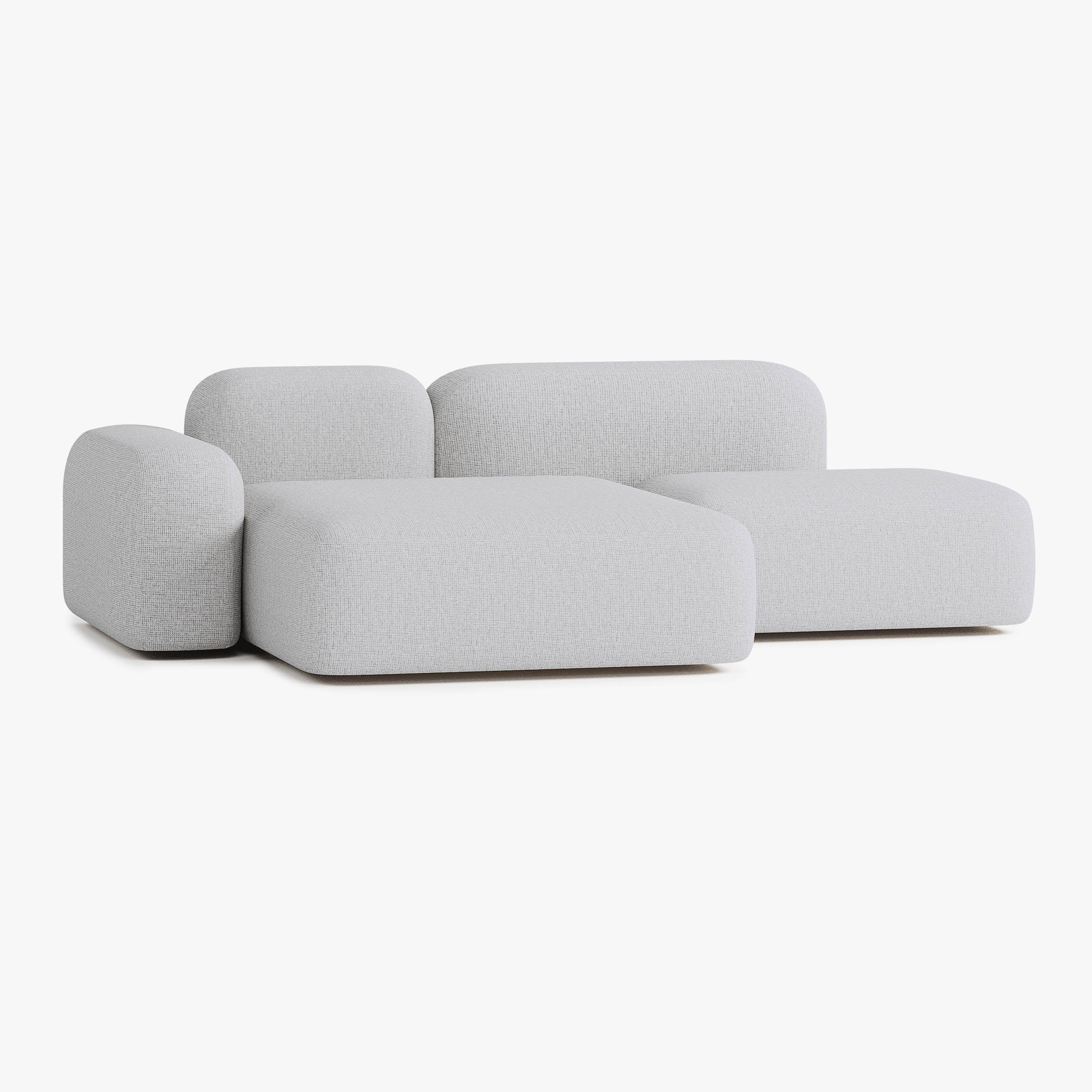 Sofa Max, Zusammenstellung A18, 3-Sitzer, Chaiselongue links, Bezug S1