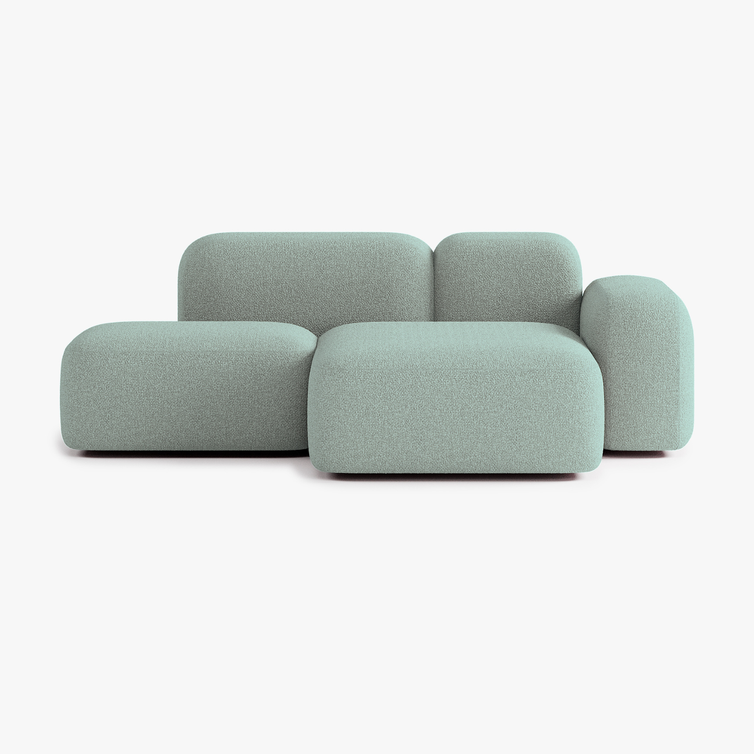 Max Sofa, Composition A18, 2 Seater, Peninsula on the Right, E13 Upholstery