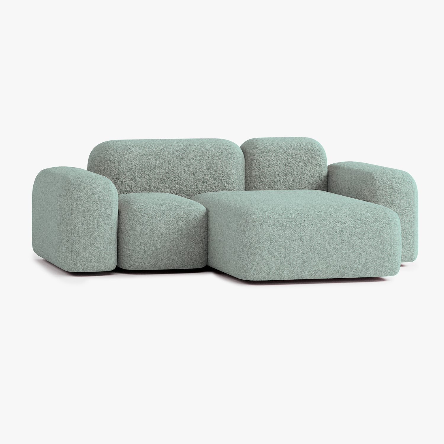 Max Sofa, Composition A20, 2 Seater, Peninsula on the Right, E13 Upholstery