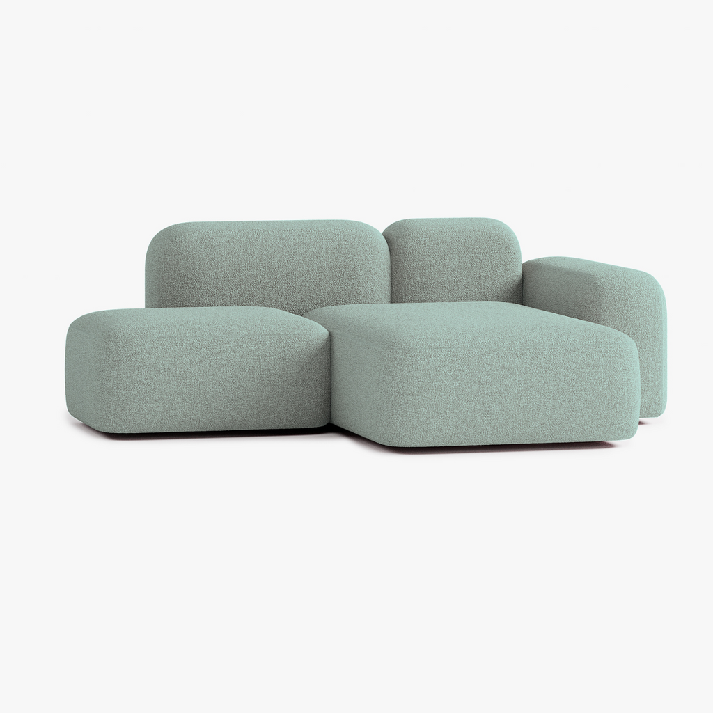 Max Sofa, Composition A18, 2 Seats, Right Chaise, Upholstery E13