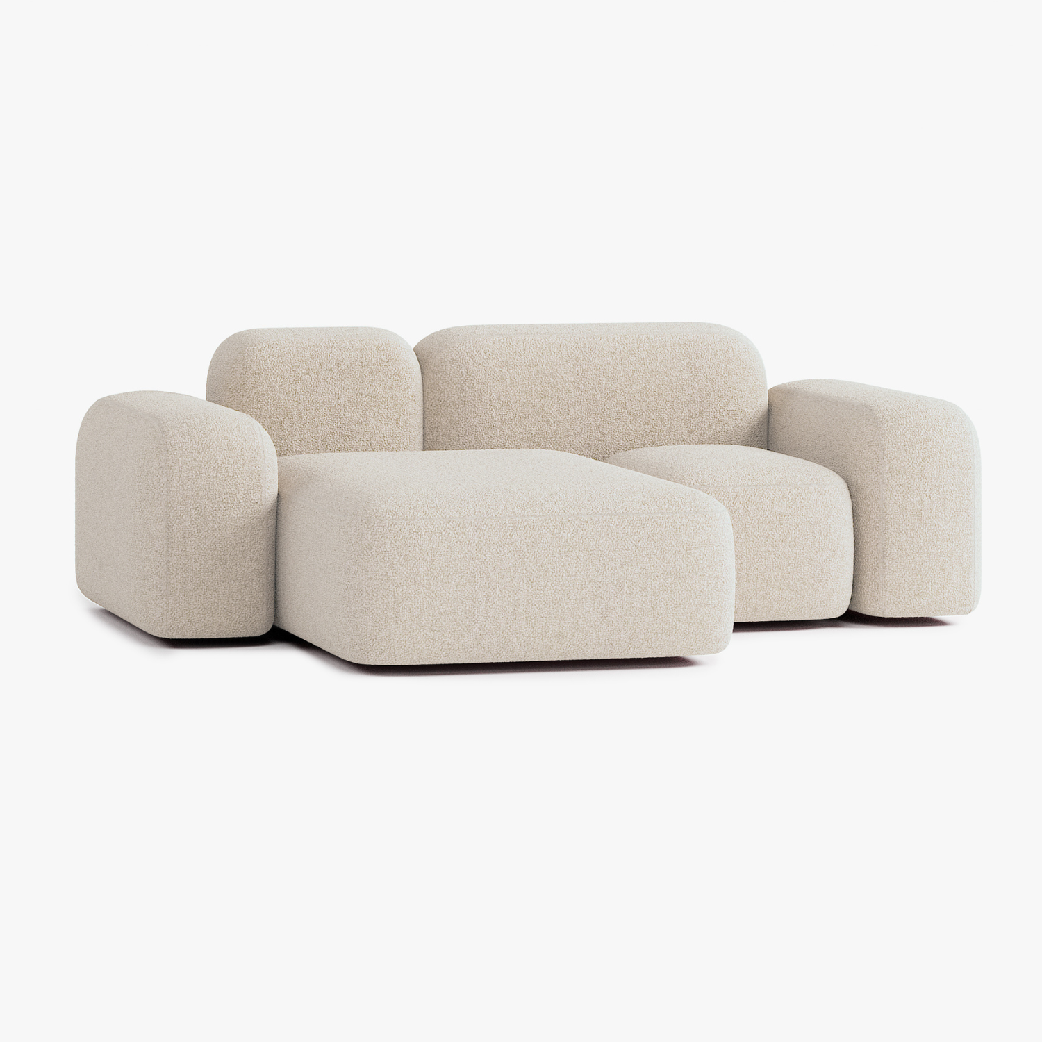 Max Sofa, Composition A20, 2 Seats, Left Chaise, Upholstery E2