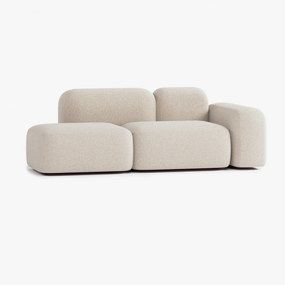 Max Sofa, Composition A19, 2 Seats, Right Armrest, Upholstery E2