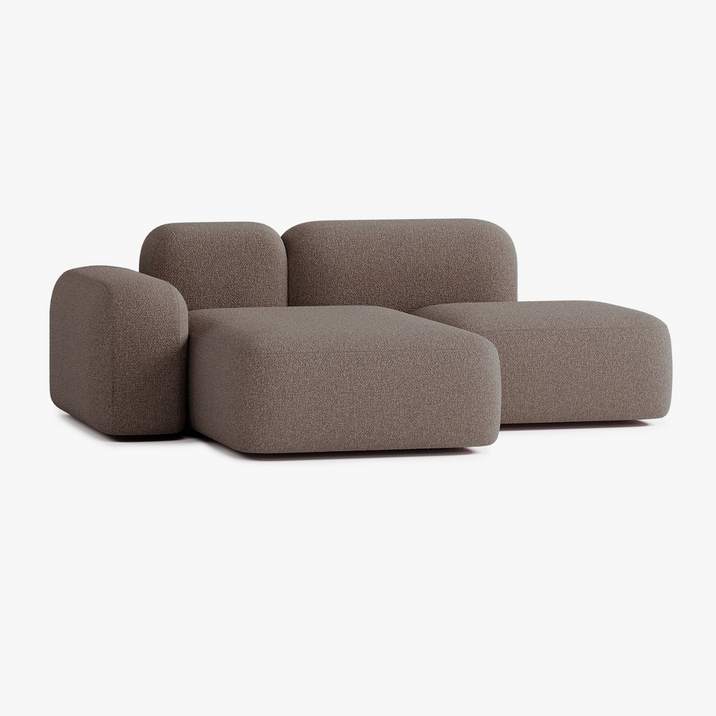 Max Sofa, Composition A18, 2 Seats, Left Chaise, Upholstery E5