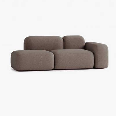 Max Sofa, Composition A19, 2 Seats, Right Armrest, Upholstery E5
