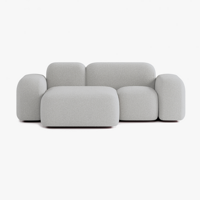 Divano Max, Composizione A20, 2 Posti, Penisola a Sinistra, Rivestimento E7