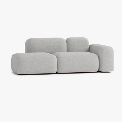 Max Sofa, Composition A19, 2 Seats, Right Armrest, Upholstery E7