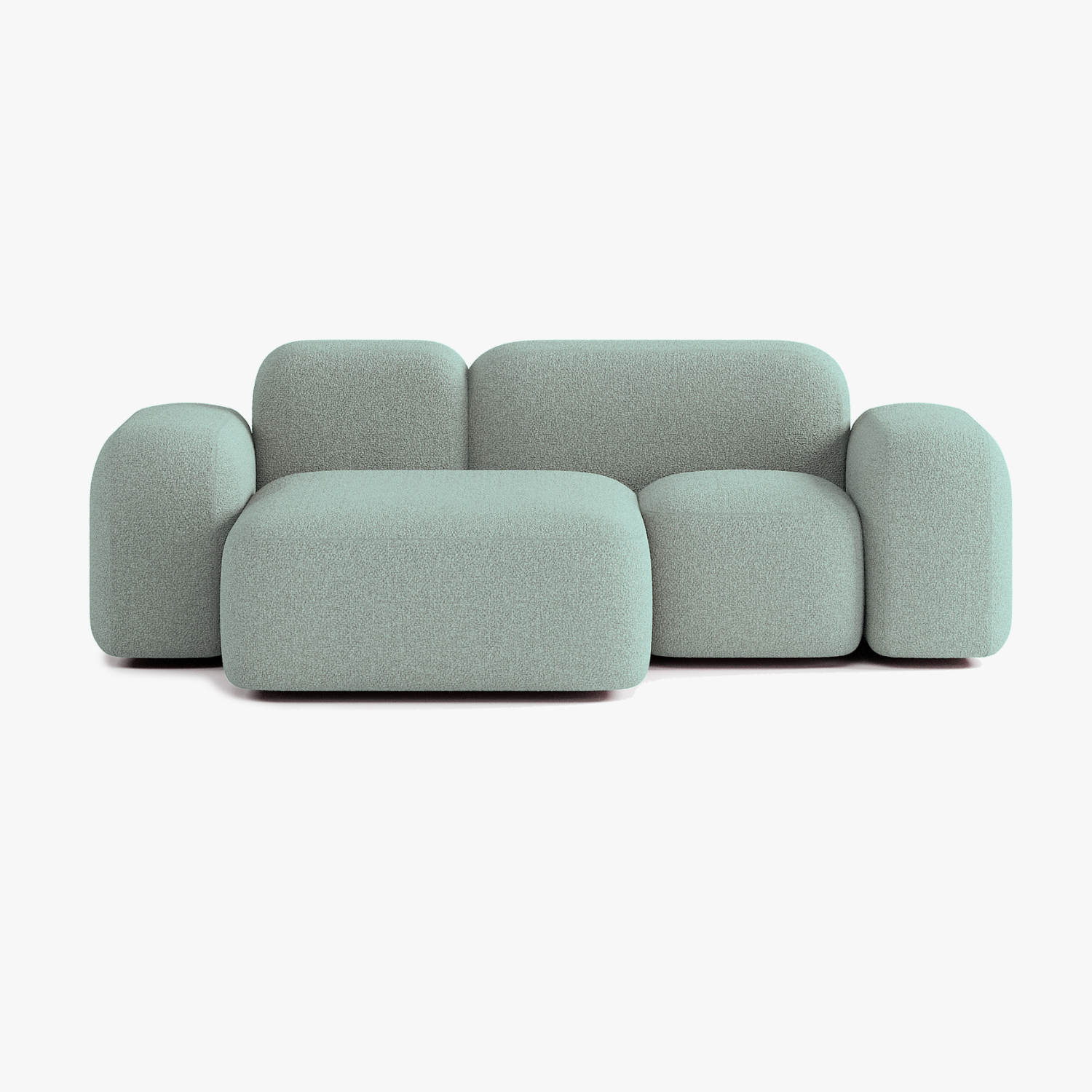 Sofa Max, Zusammenstellung A20, 2-Sitzer, Chaiselongue links, Bezug E13