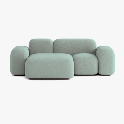 Sofa Max, Zusammenstellung A20, 2-Sitzer, Chaiselongue links, Bezug E13