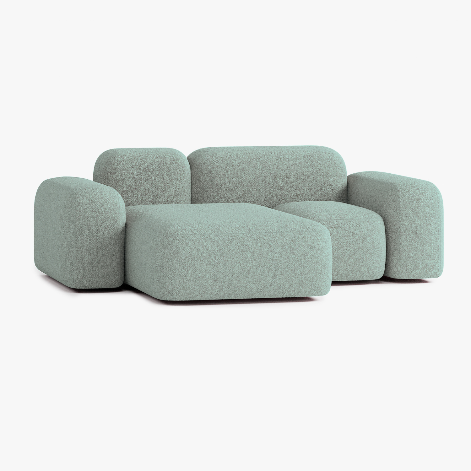 Sofa Max, Zusammenstellung A20, 2-Sitzer, Chaiselongue links, Bezug E13