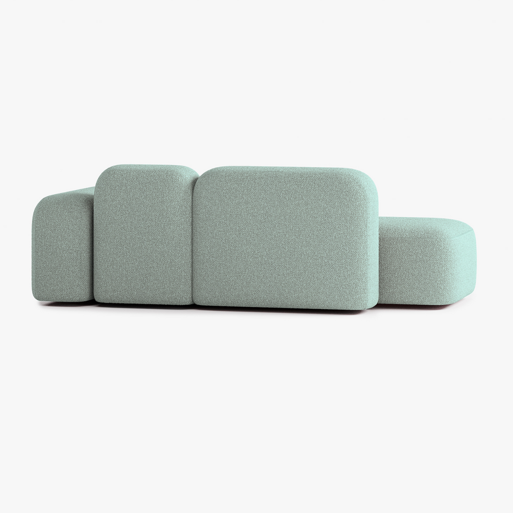 Max Sofa, Composition A19, 2 Seats, Right Armrest, Upholstery E13
