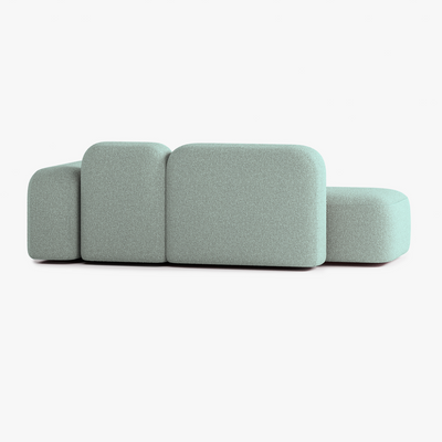 Max Sofa, Composition A19, 2 Seats, Right Armrest, Upholstery E13