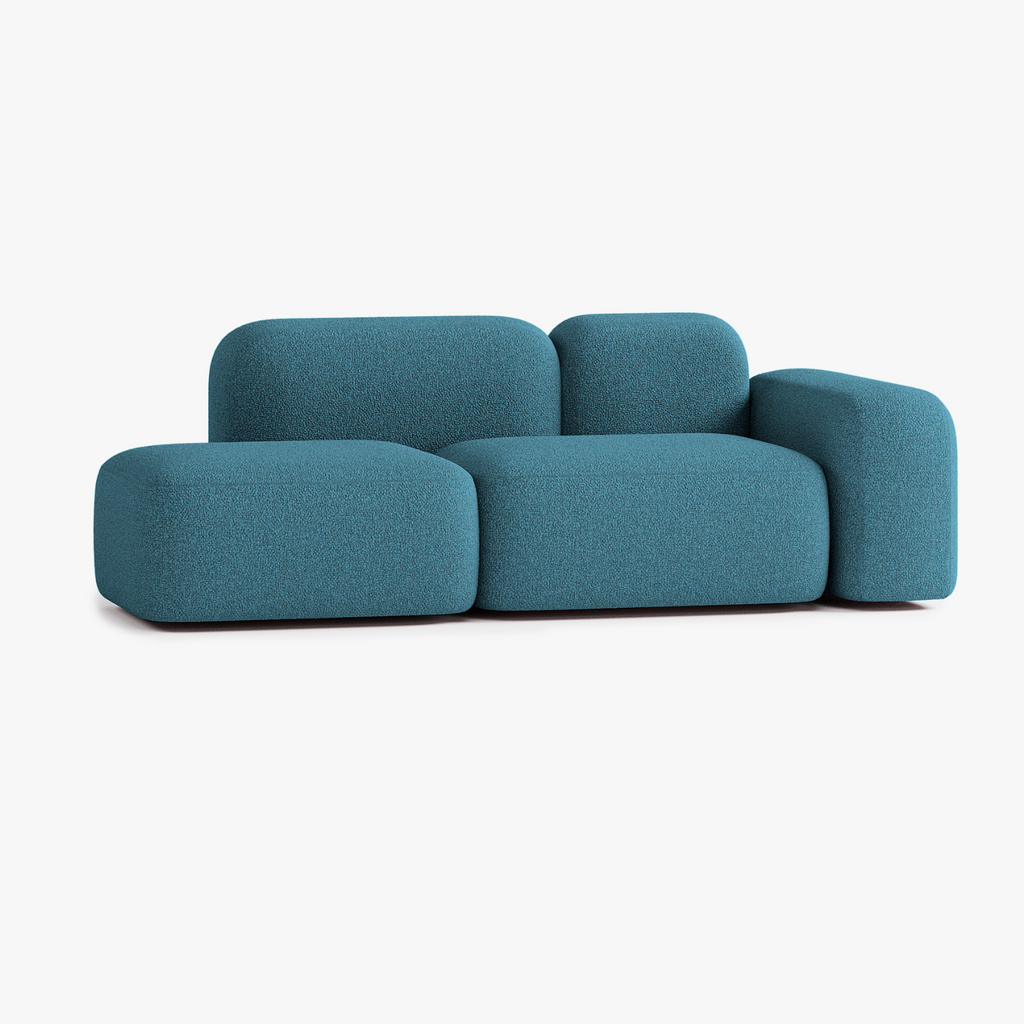 Max Sofa, Composition A19, 2 Seats, Right Armrest, Upholstery E14