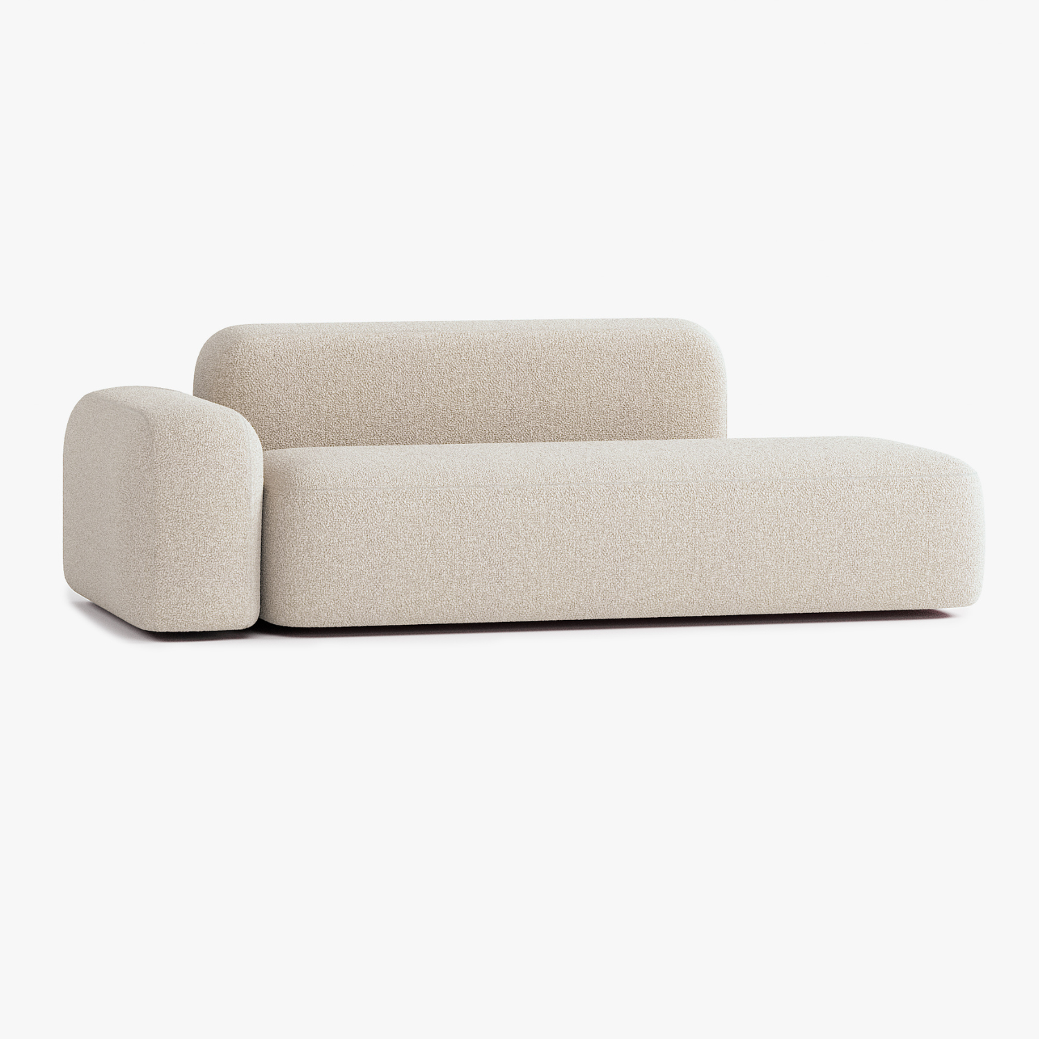 Divano Max, Composizione A12, 3 Posti, Bracciolo a Sinistra, Rivestimento E2