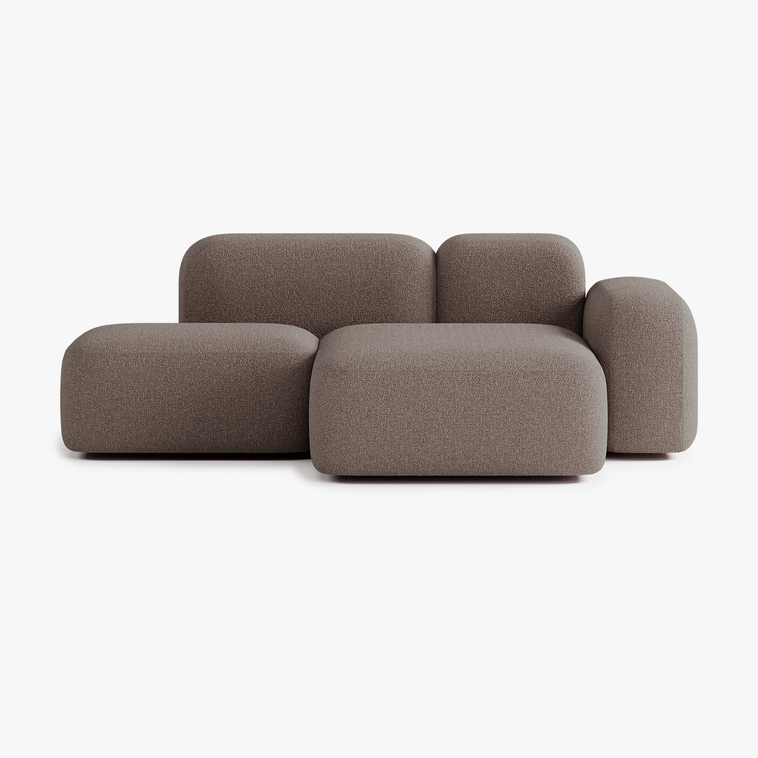 Max Sofa, Composition A18, 2 Seater, Peninsula on the Right, E5 Upholstery