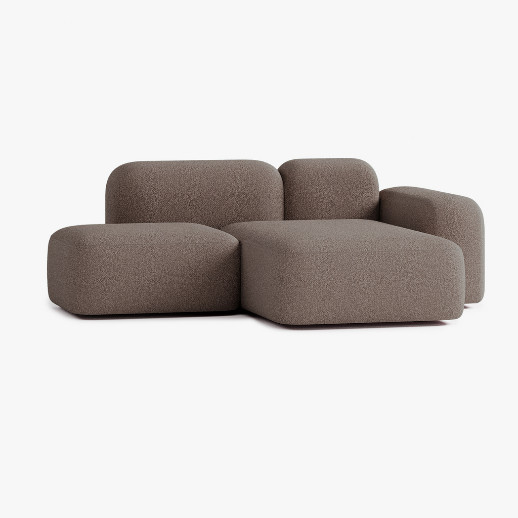 Max Sofa, Composition A18, 2 Seats, Right Chaise, Upholstery E5