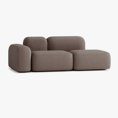 Max Sofa, Composition A19, 2 Seats, Left Armrest, Upholstery E5