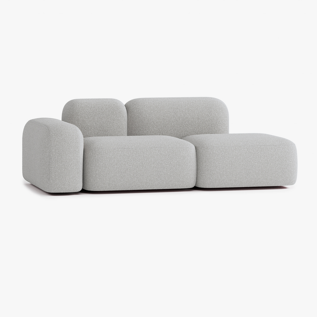 Max Sofa, Composition A19, 2 Seats, Left Armrest, Upholstery E7