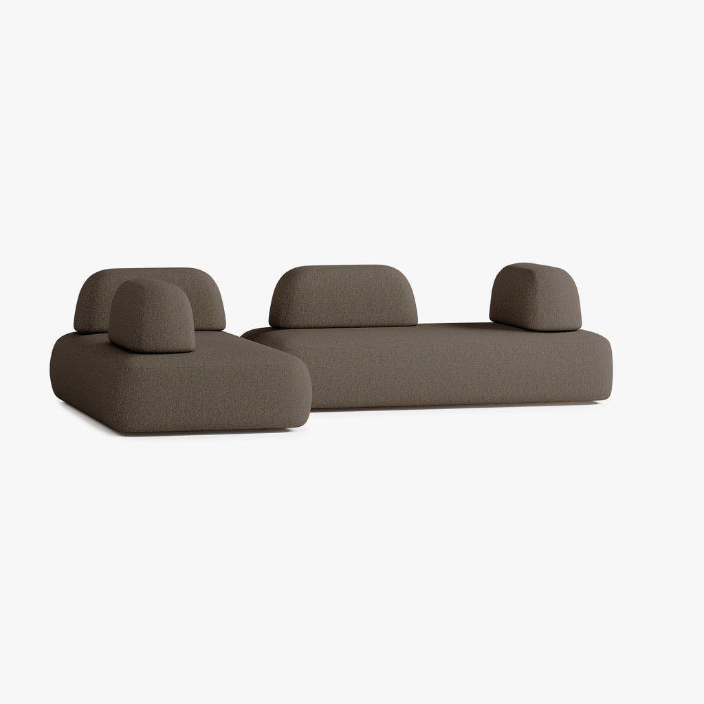 Divano Dan, Composizione D5, 8 Posti, Rivestimento S10