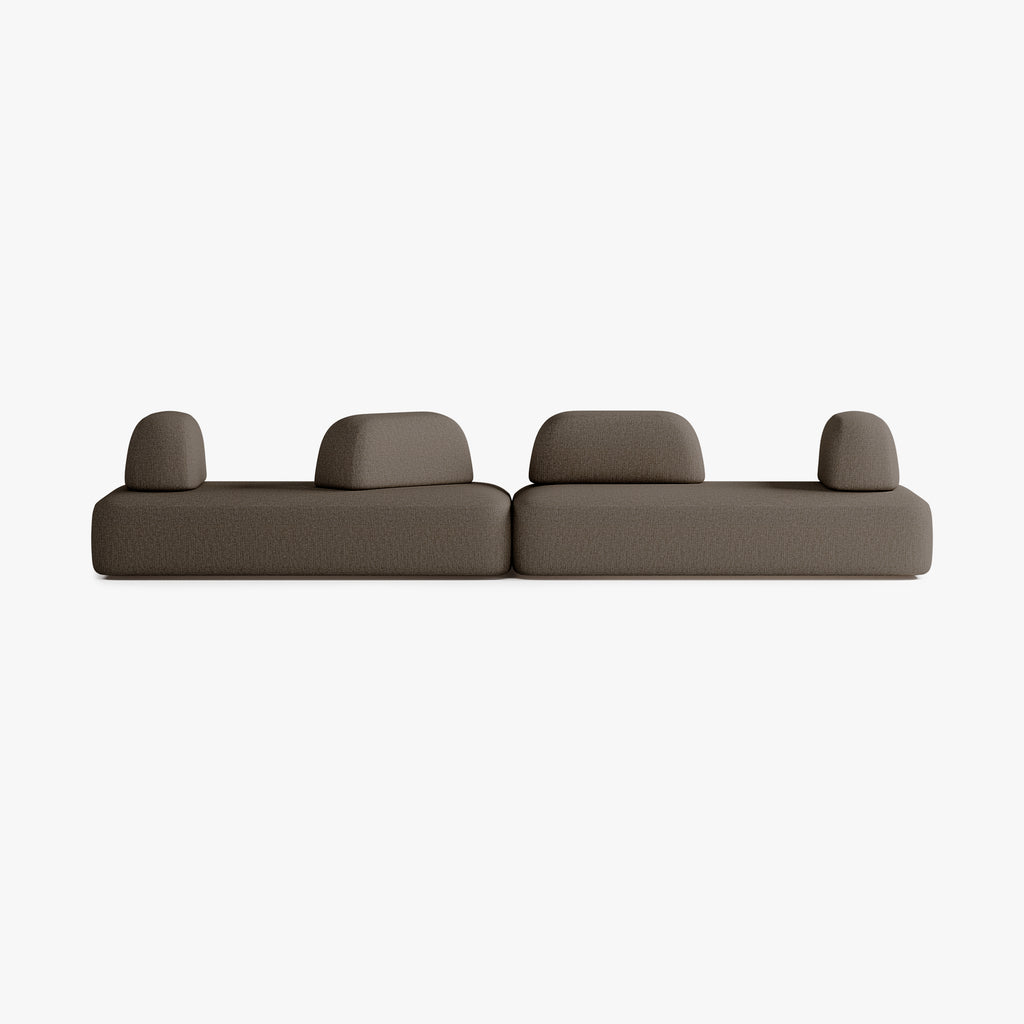 Divano Dan, Composizione D5, 8 Posti, Rivestimento S10