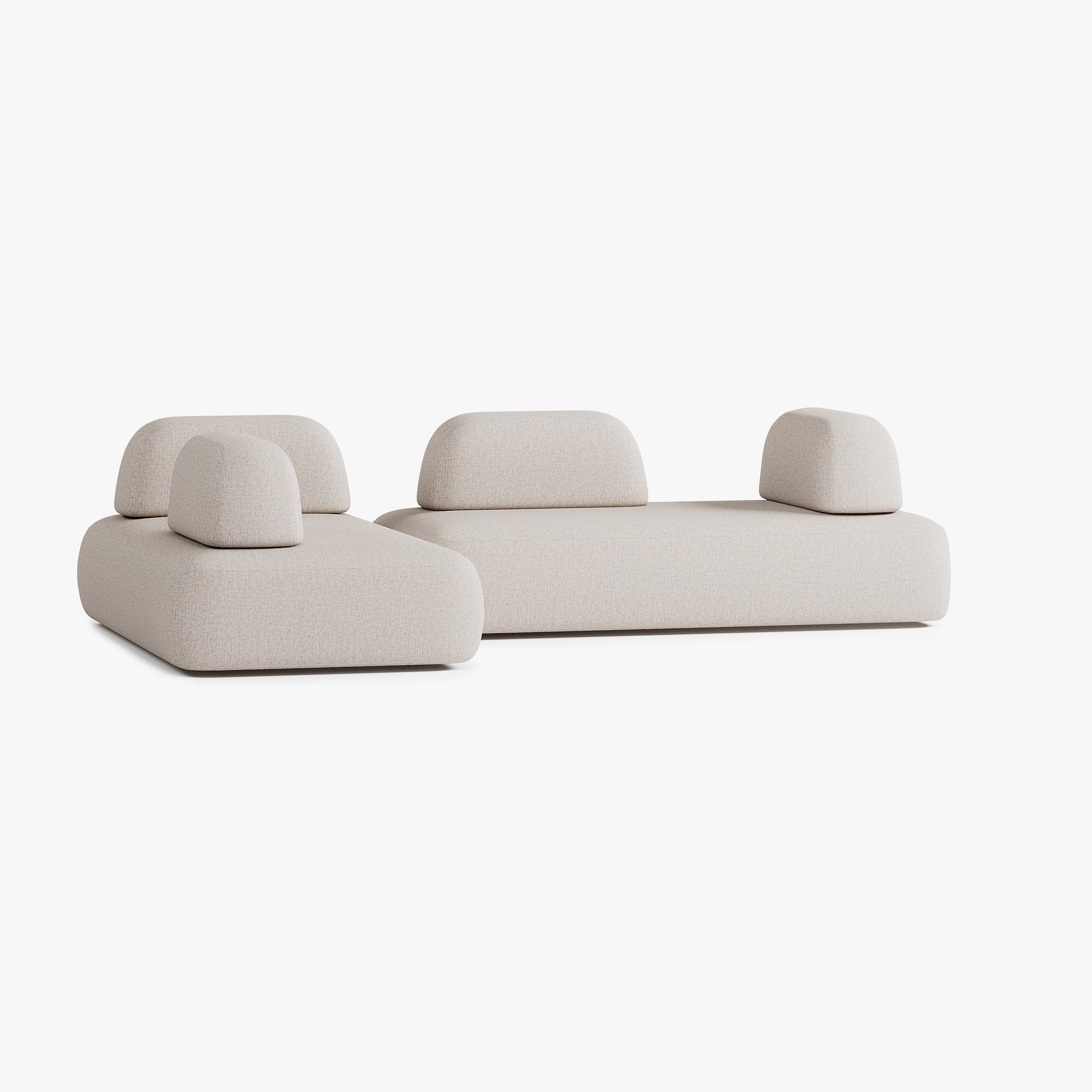 Divano Dan, Composizione D5, 8 Posti, Rivestimento S12