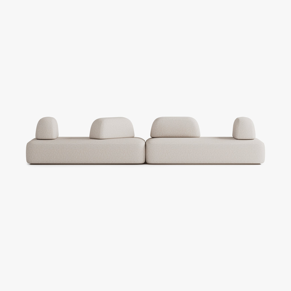 Divano Dan, Composizione D5, 8 Posti, Rivestimento S12