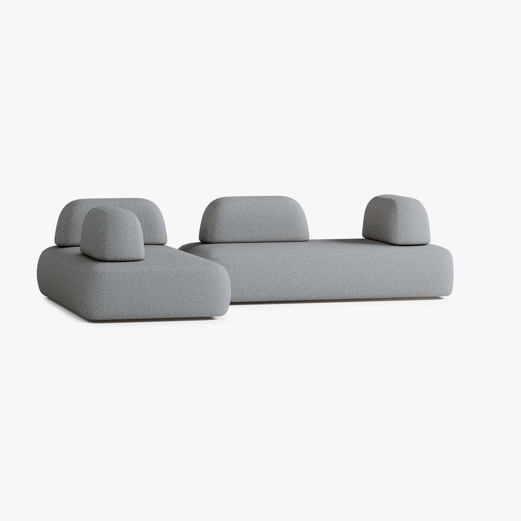 Divano Dan, Composizione D5, 8 Posti, Rivestimento S13