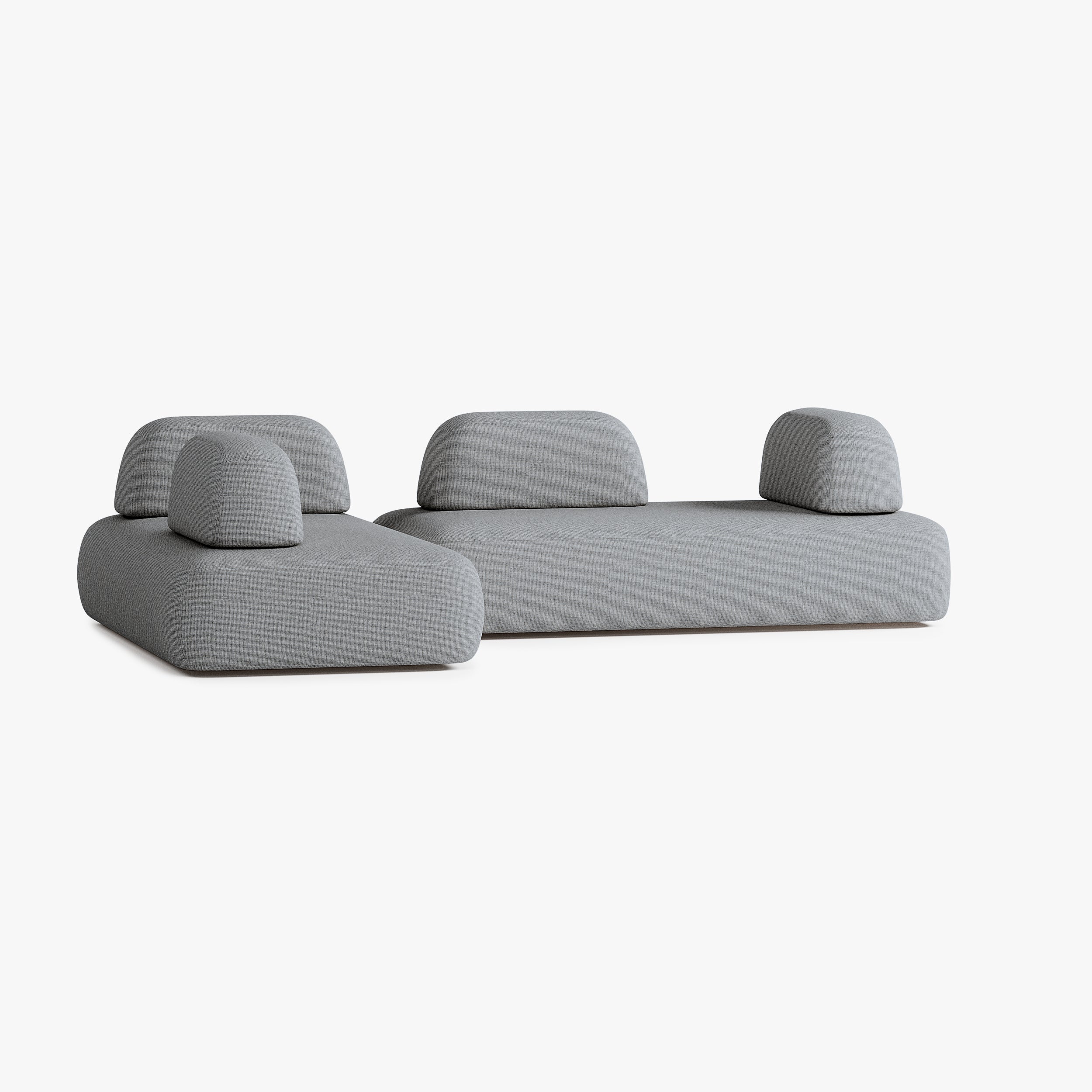 Divano Dan, Composizione D5, 8 Posti, Rivestimento S13