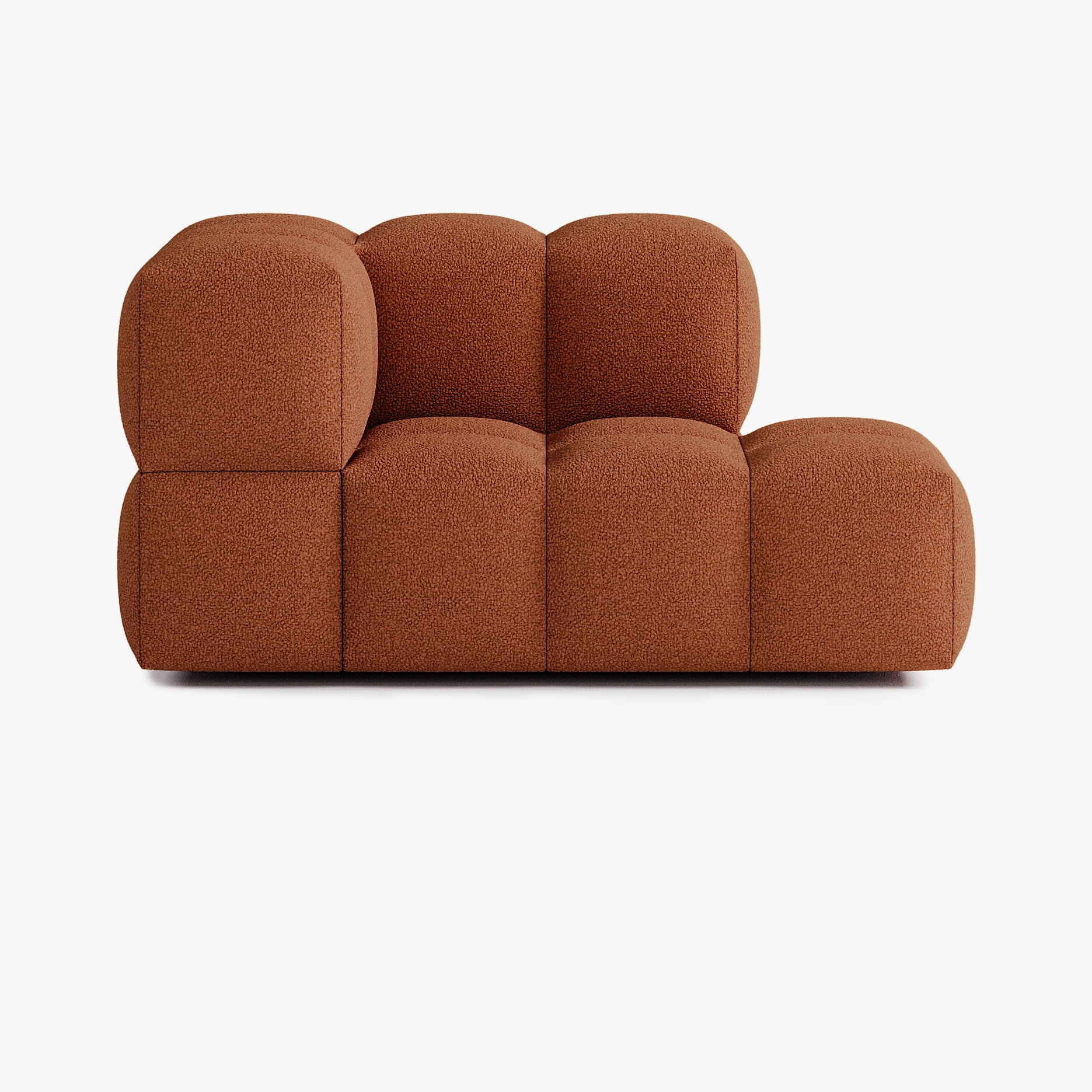 Sofa Leo, Zusammenstellung L4, 2 Sitzplätze, Armlehne links, Bezug E10